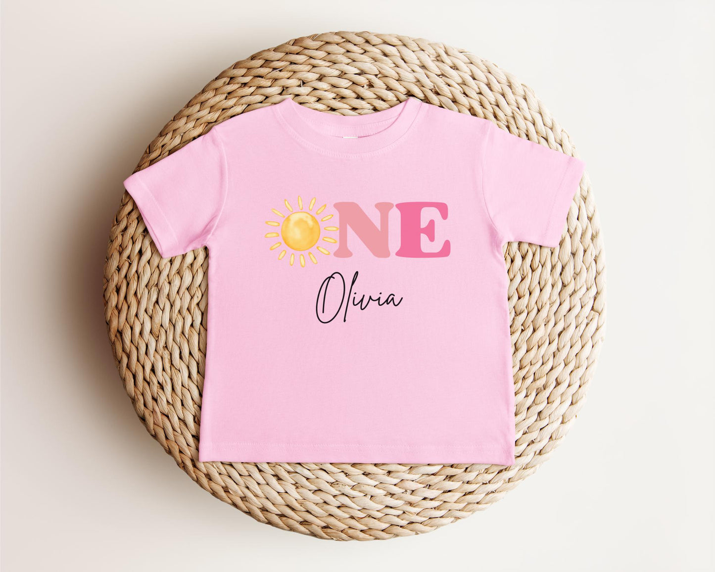 Sunshine First Birthday Shirt: First Trip Around The Sun Outfit for Girl