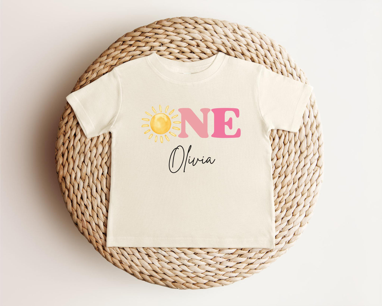 Sunshine First Birthday Shirt: First Trip Around The Sun Outfit for Girl