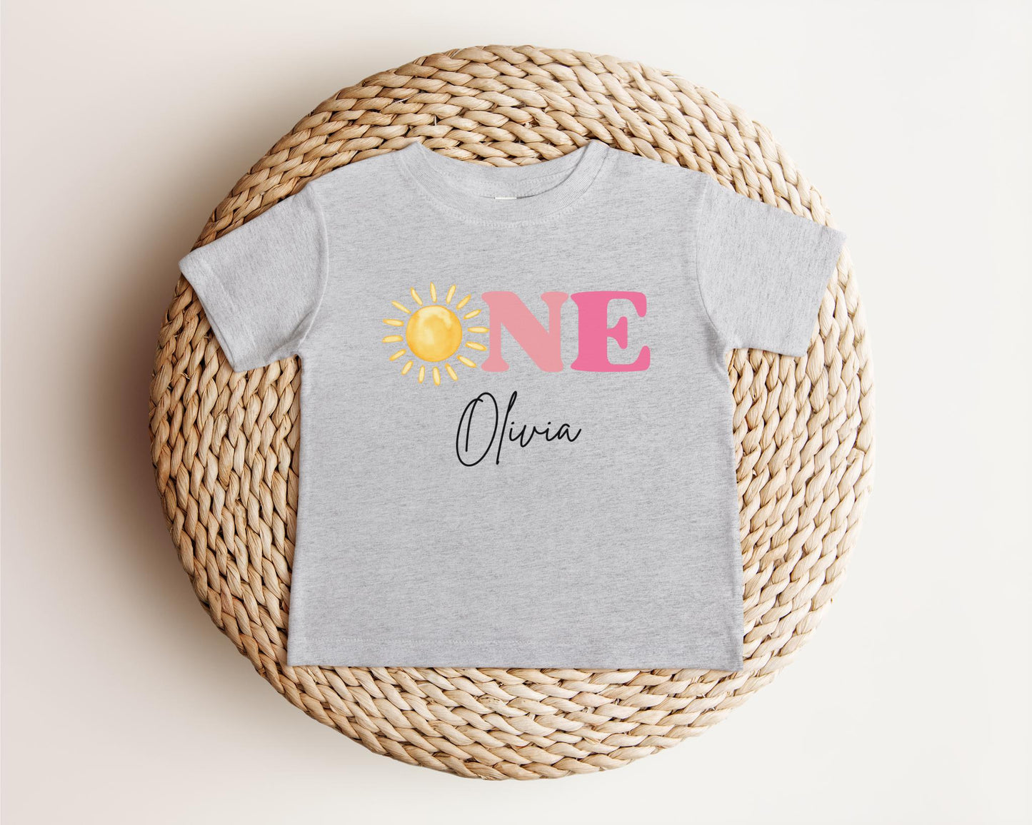 Sunshine First Birthday Shirt: First Trip Around The Sun Outfit for Girl