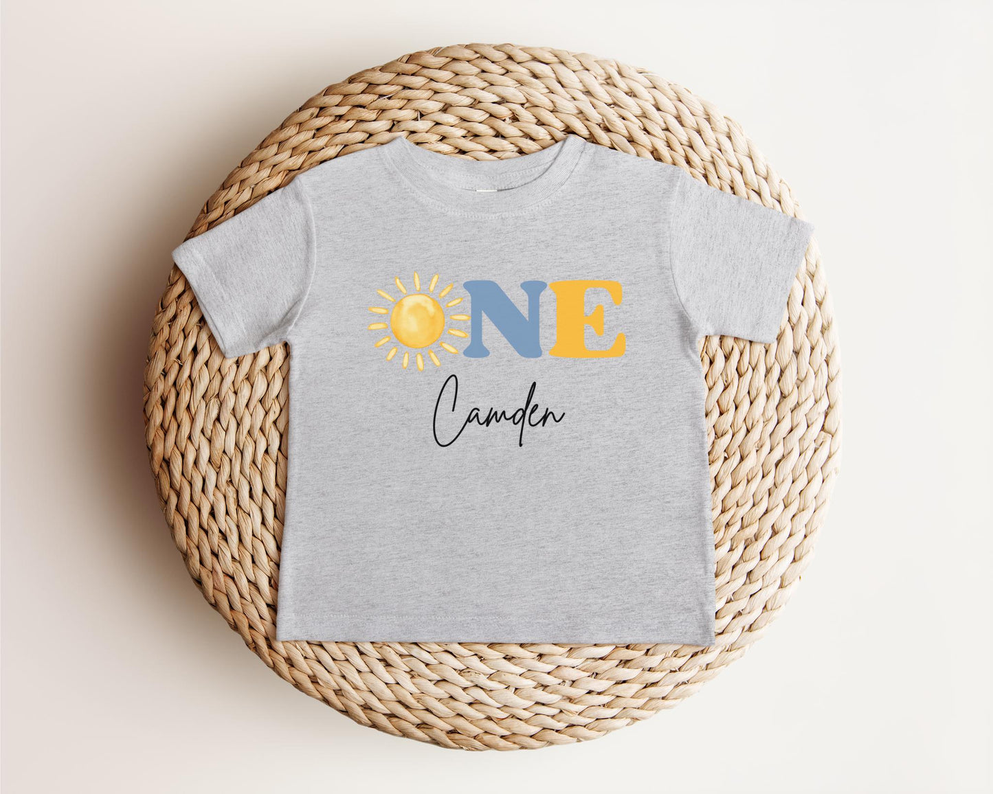 Sunshine First Birthday Shirt: First Trip Around The Sun Outfit for Boy