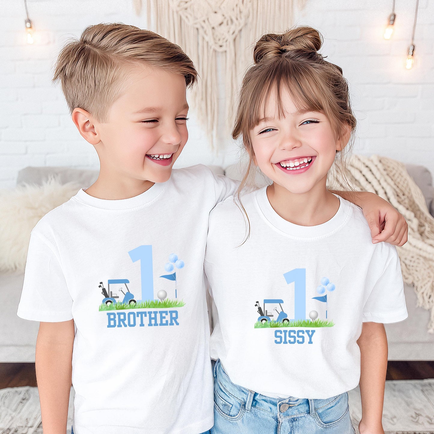 Golf First Birthday Family Matching Shirts: Hole in One 1st Birthday Party Outfit