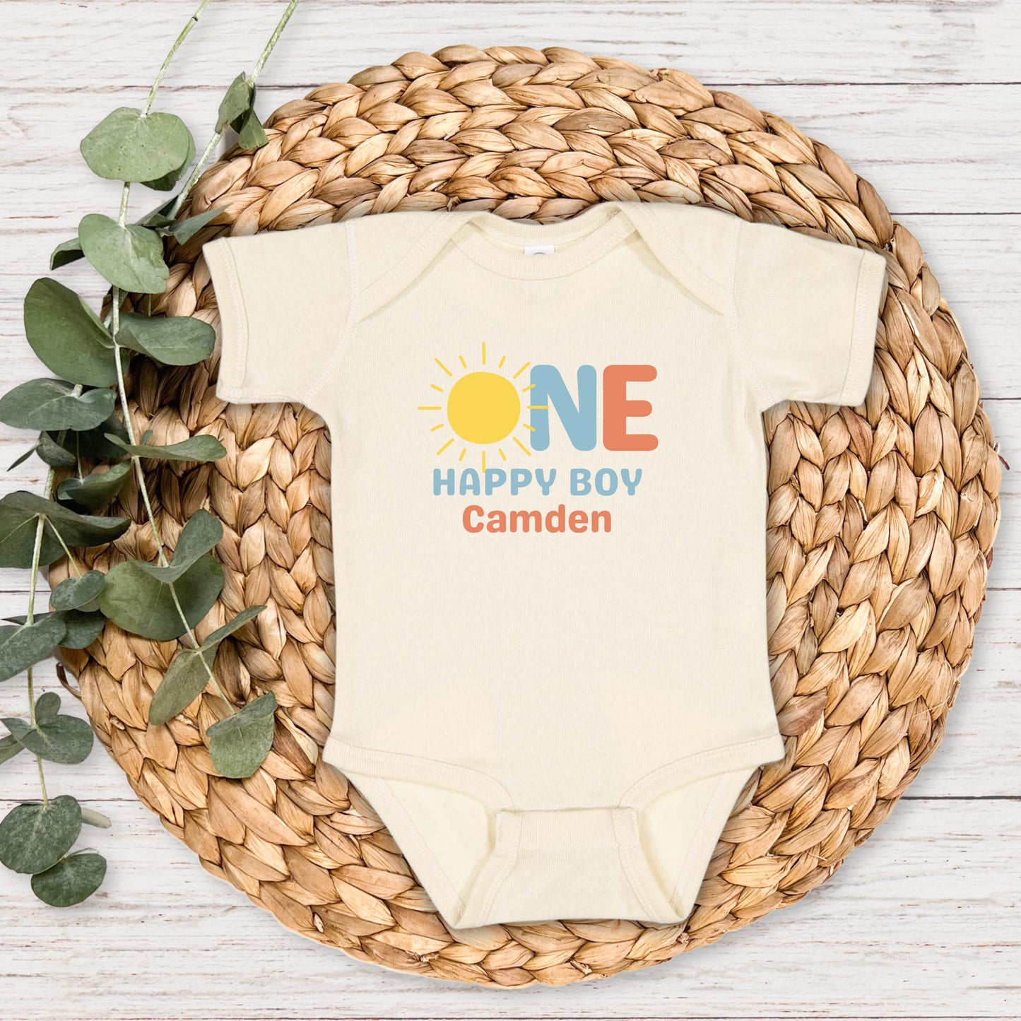 One Happy Boy First Birthday Shirt | 1st Birthday Shirt for Boy | First Trip Around the Sun Outfit