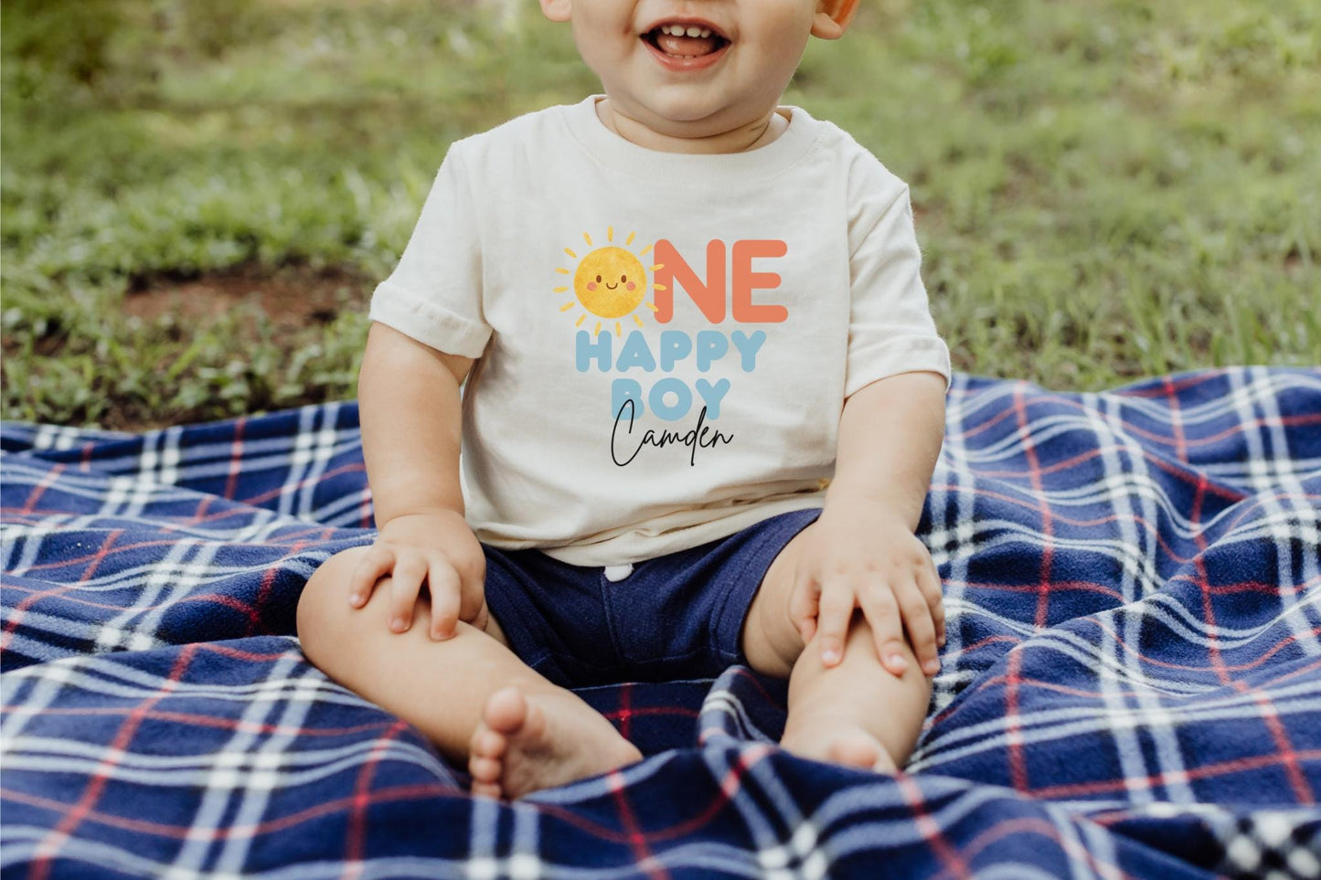 One Happy Boy First Birthday Shirt | 1st Birthday Shirt for Boy | First Trip Around the Sun Outfit