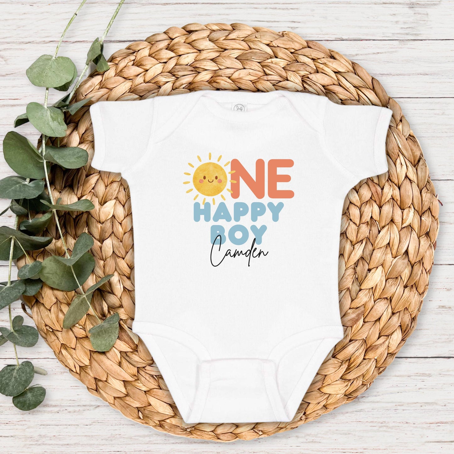 One Happy Boy First Birthday Shirt | 1st Birthday Shirt for Boy | First Trip Around the Sun Outfit