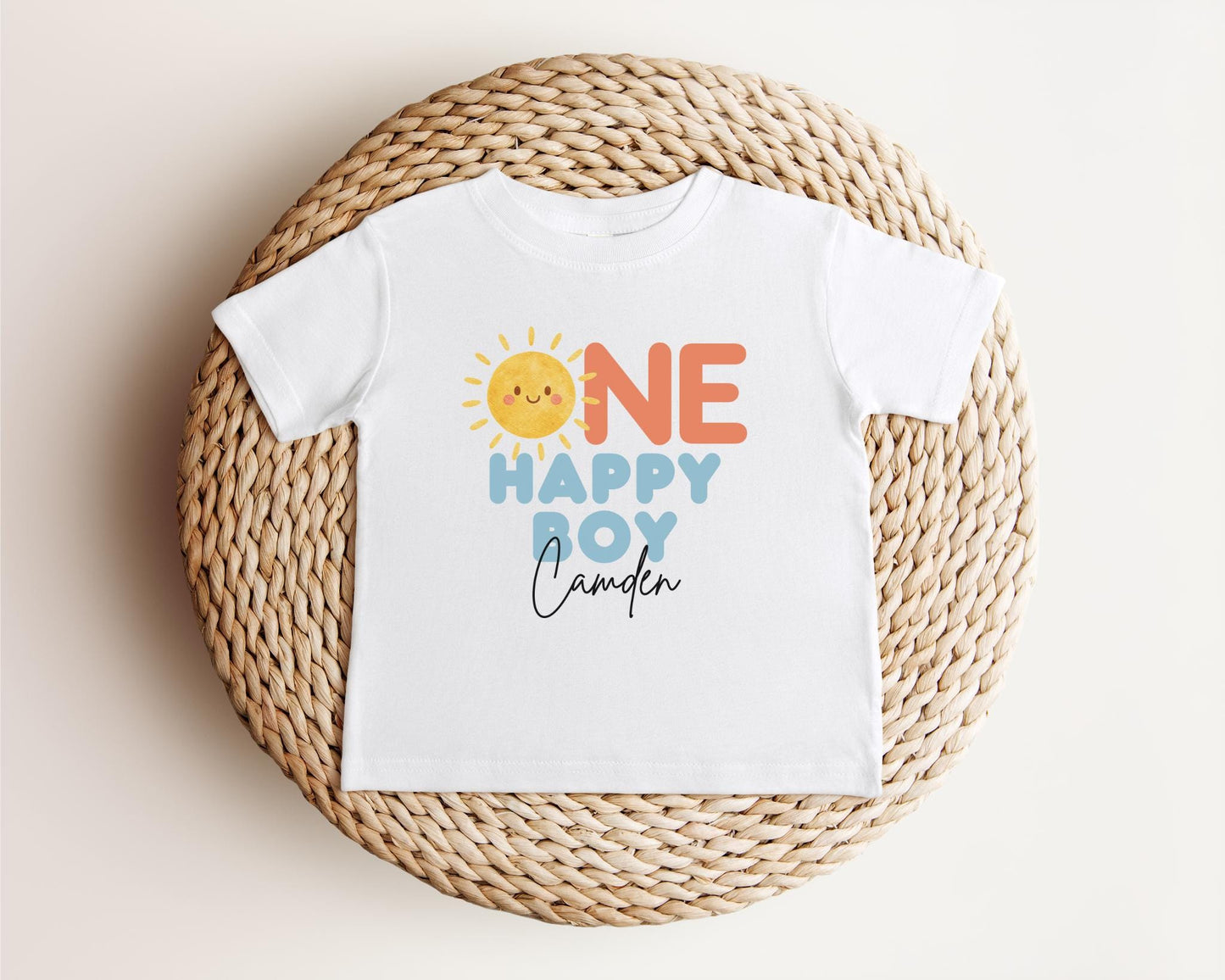 One Happy Boy First Birthday Shirt | 1st Birthday Shirt for Boy | First Trip Around the Sun Outfit