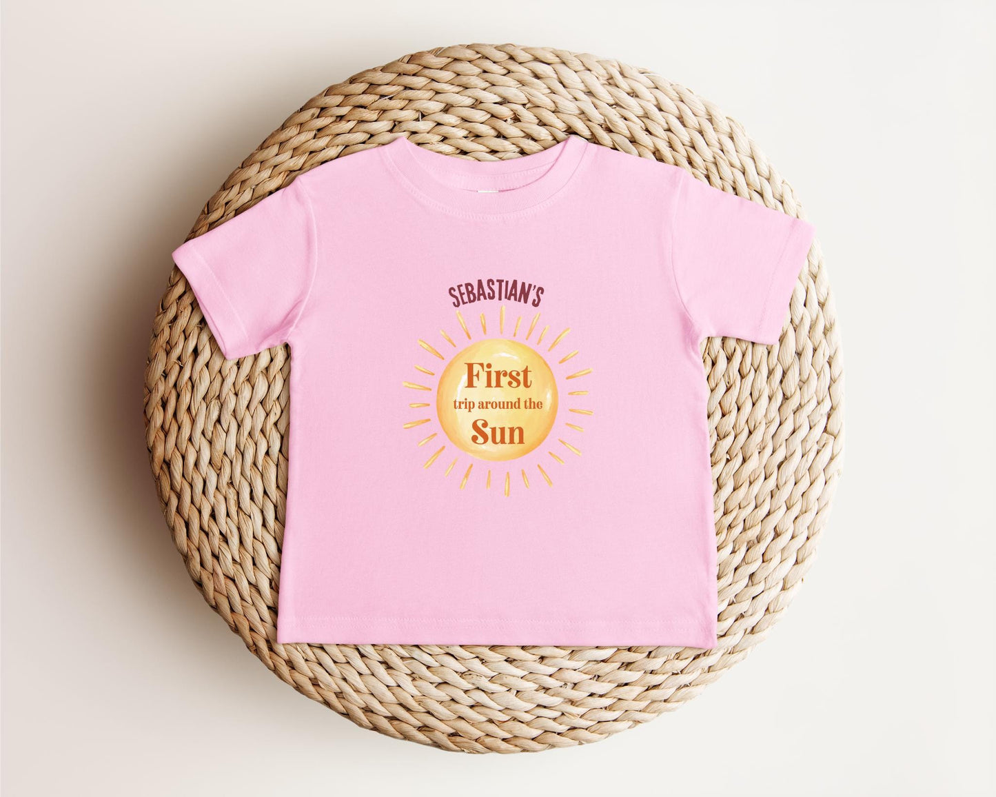 Personalized First Trip Around the Sun Birthday Shirt | Custom 1st Birthday Boy Outfit | Sunshine Birthday