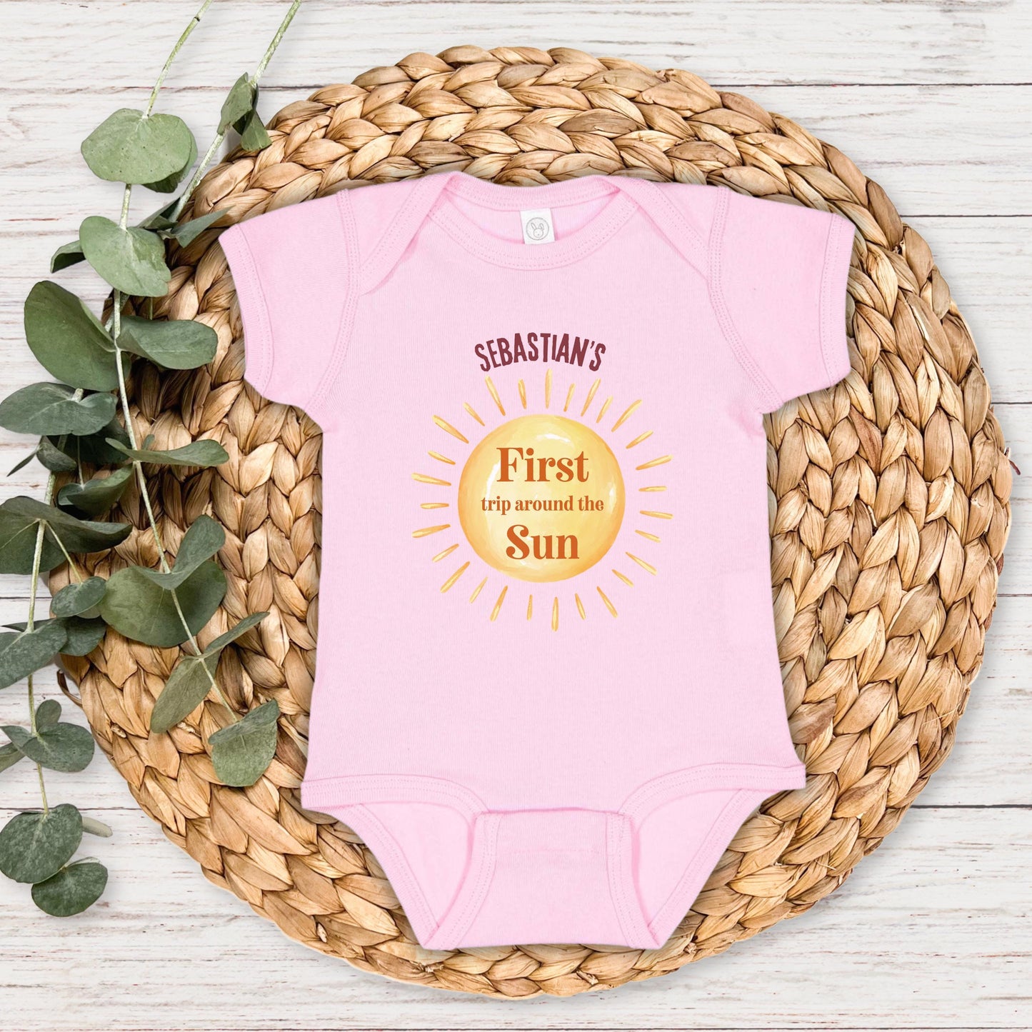Personalized First Trip Around the Sun Birthday Shirt | Custom 1st Birthday Boy Outfit | Sunshine Birthday