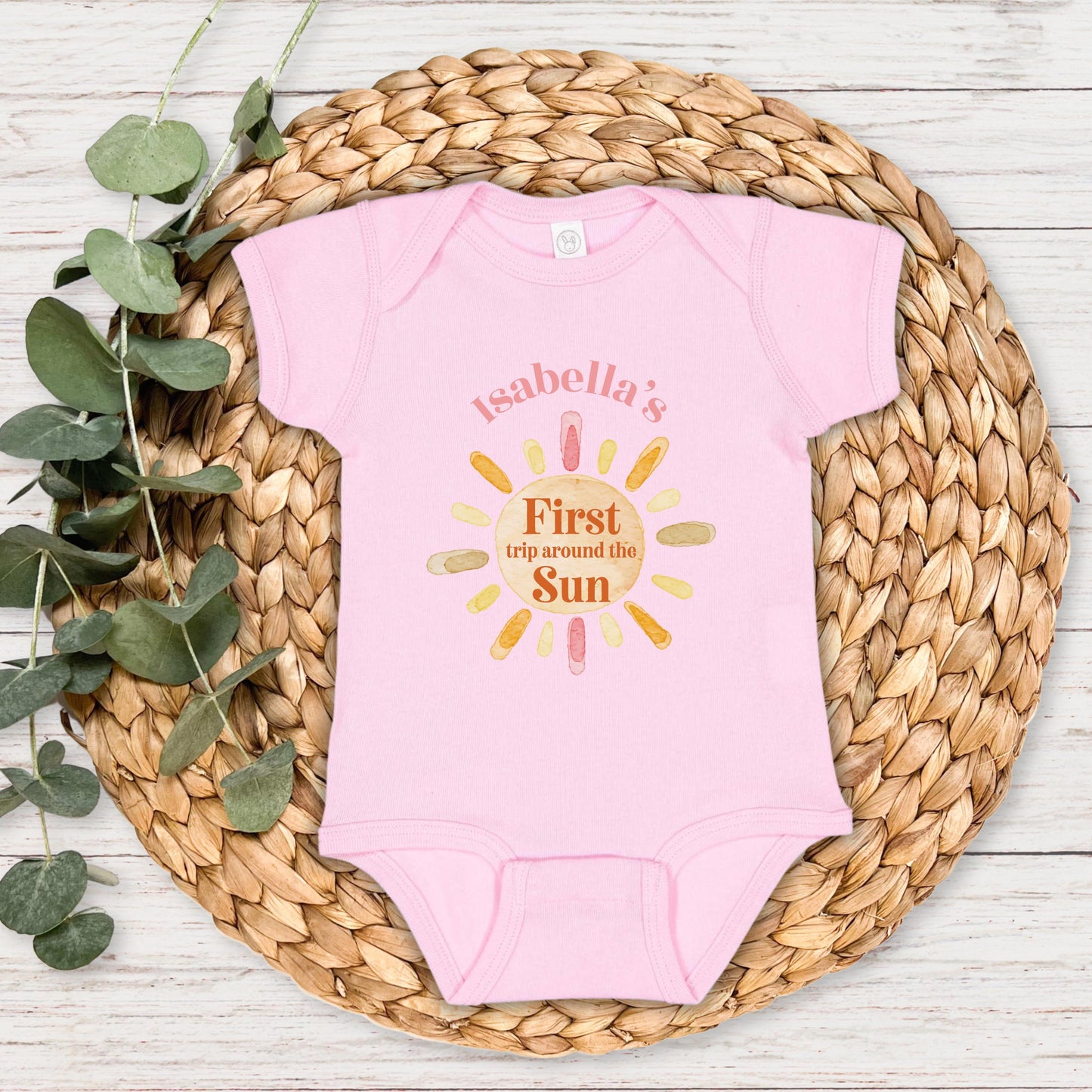 Personalized First Trip Around the Sun Birthday Shirt | Custom 1st Birthday Girl Outfit | Sunshine Birthday