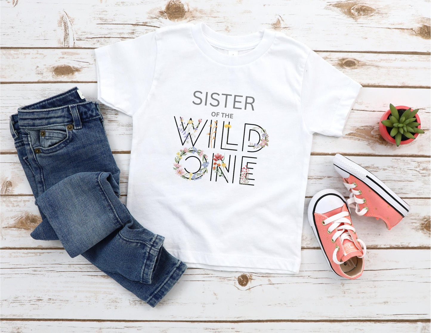 Wild One Wildflower First Birthday Family Matching Shirts | Girls Floral 1st Birthday Outfit | Flower Birthdady Tee