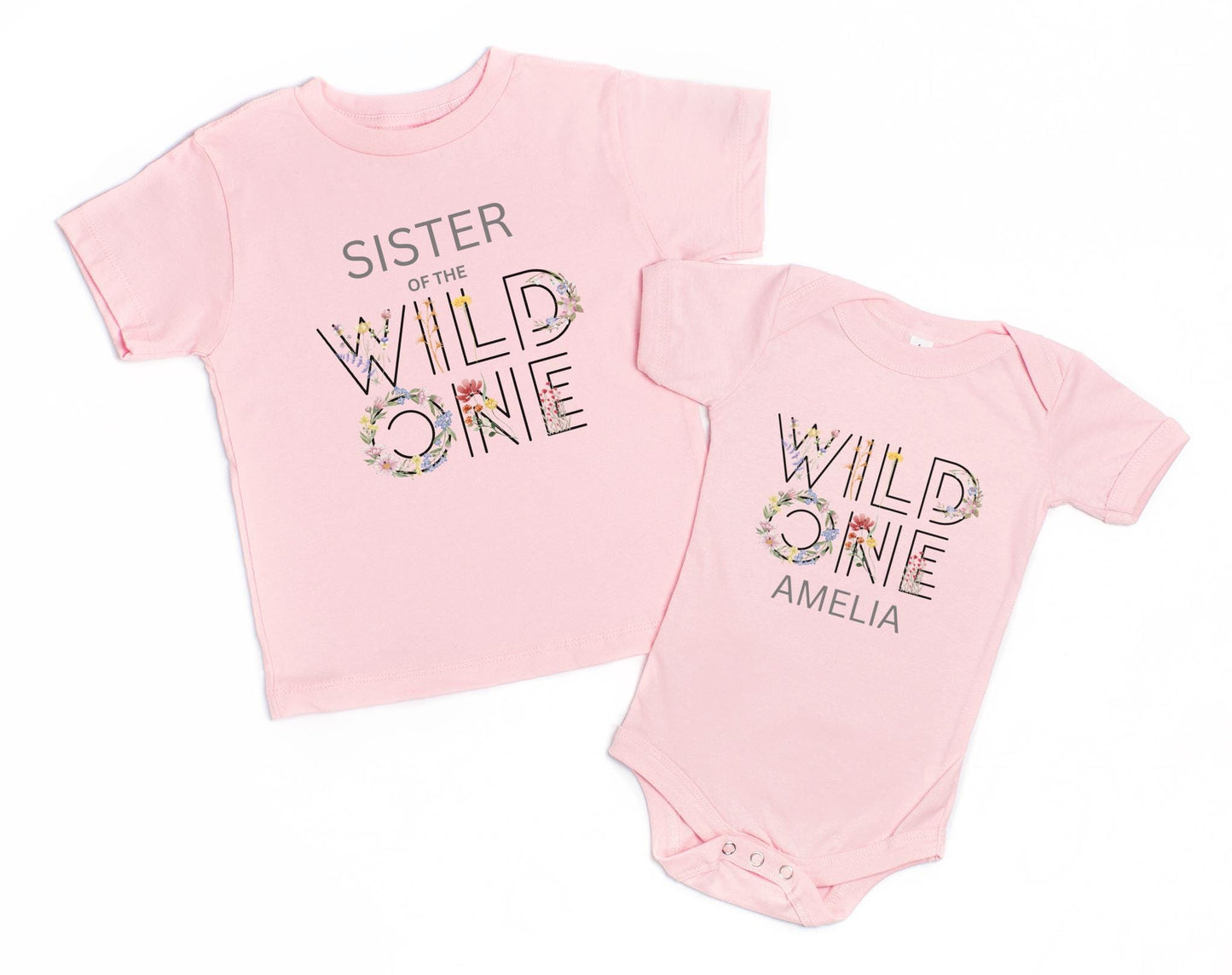 Wild One Wildflower First Birthday Family Matching Shirts | Girls Floral 1st Birthday Outfit | Flower Birthdady Tee