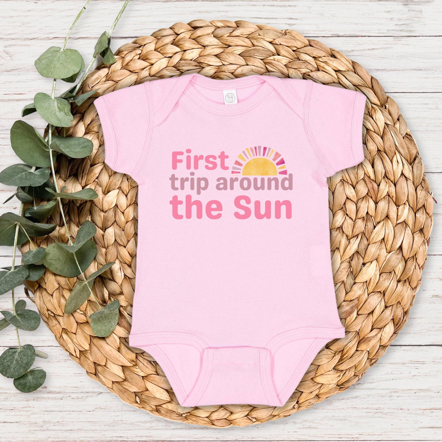 First Trip Around the Sun Frist Birthday Shirt | 1st Birthday Outfit for Girl | Boho Retro Sunshine Birthday Tee