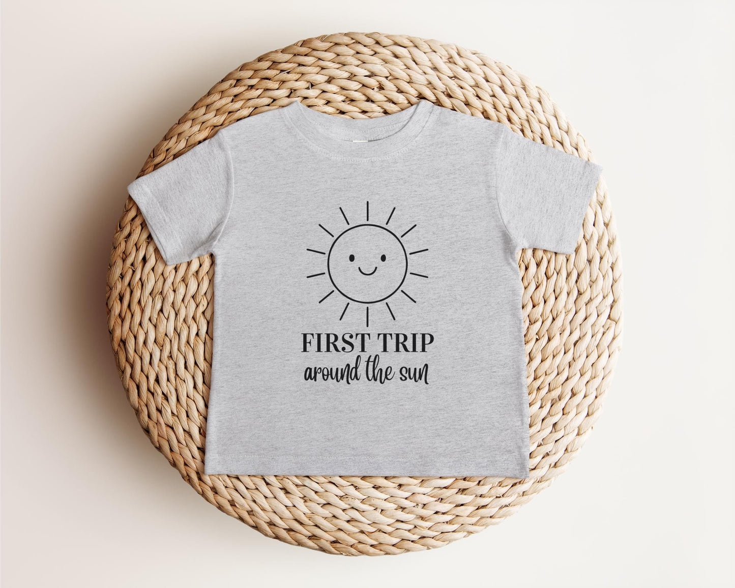 First Trip Around the Sun Frist Birthday Shirt | 1st Birthday Outfit for Boy Girl | Sunshine Birthday Tee
