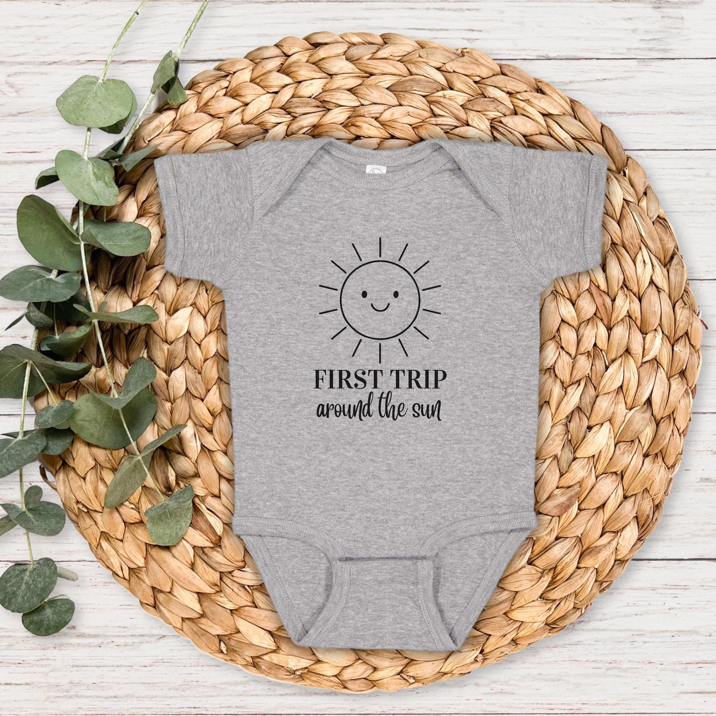 First Trip Around the Sun Frist Birthday Shirt | 1st Birthday Outfit for Boy Girl | Sunshine Birthday Tee