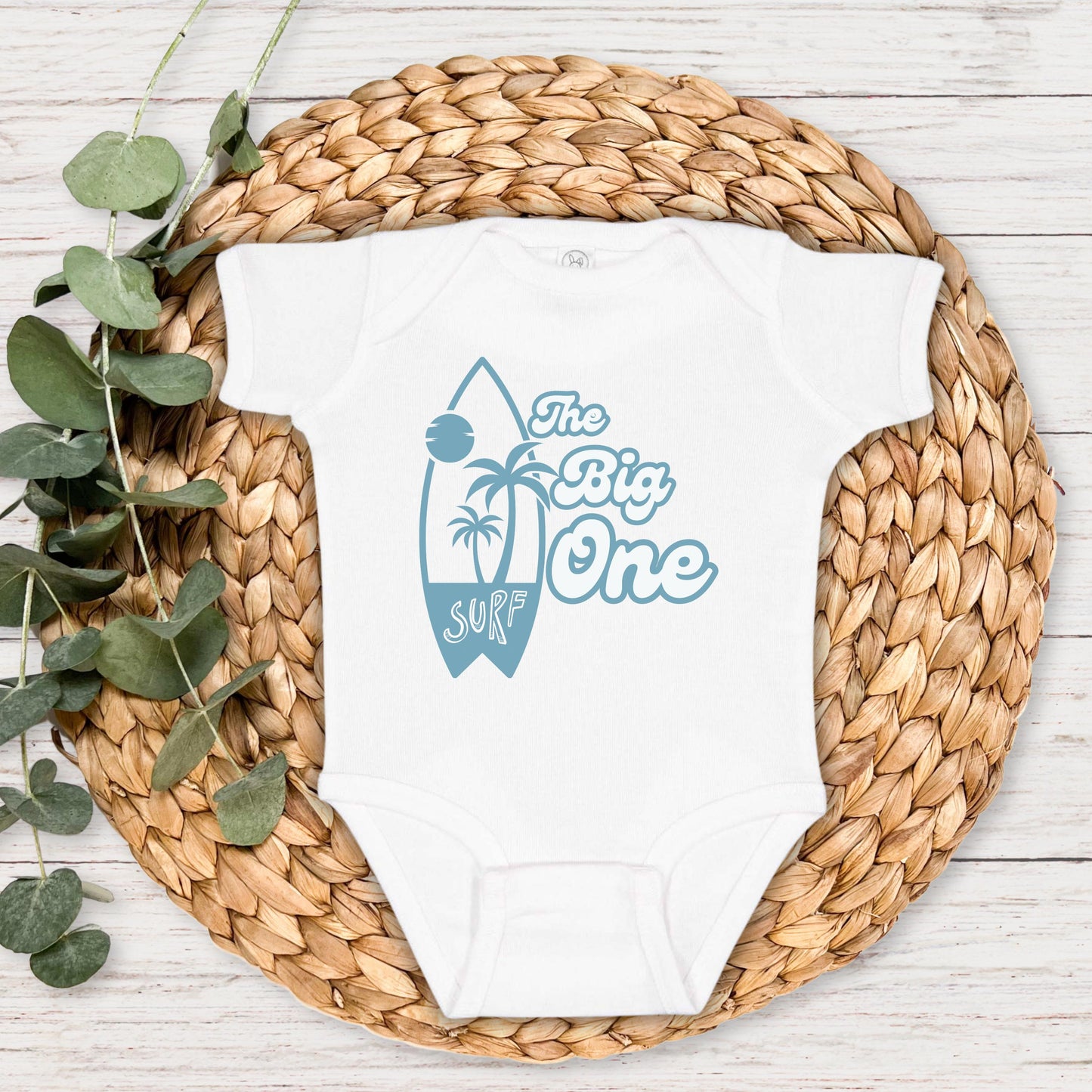 Personalized Beach Surfboard First Birthday Shirt | The Big One Boy Girl Surfing 1st Birthday Outfit