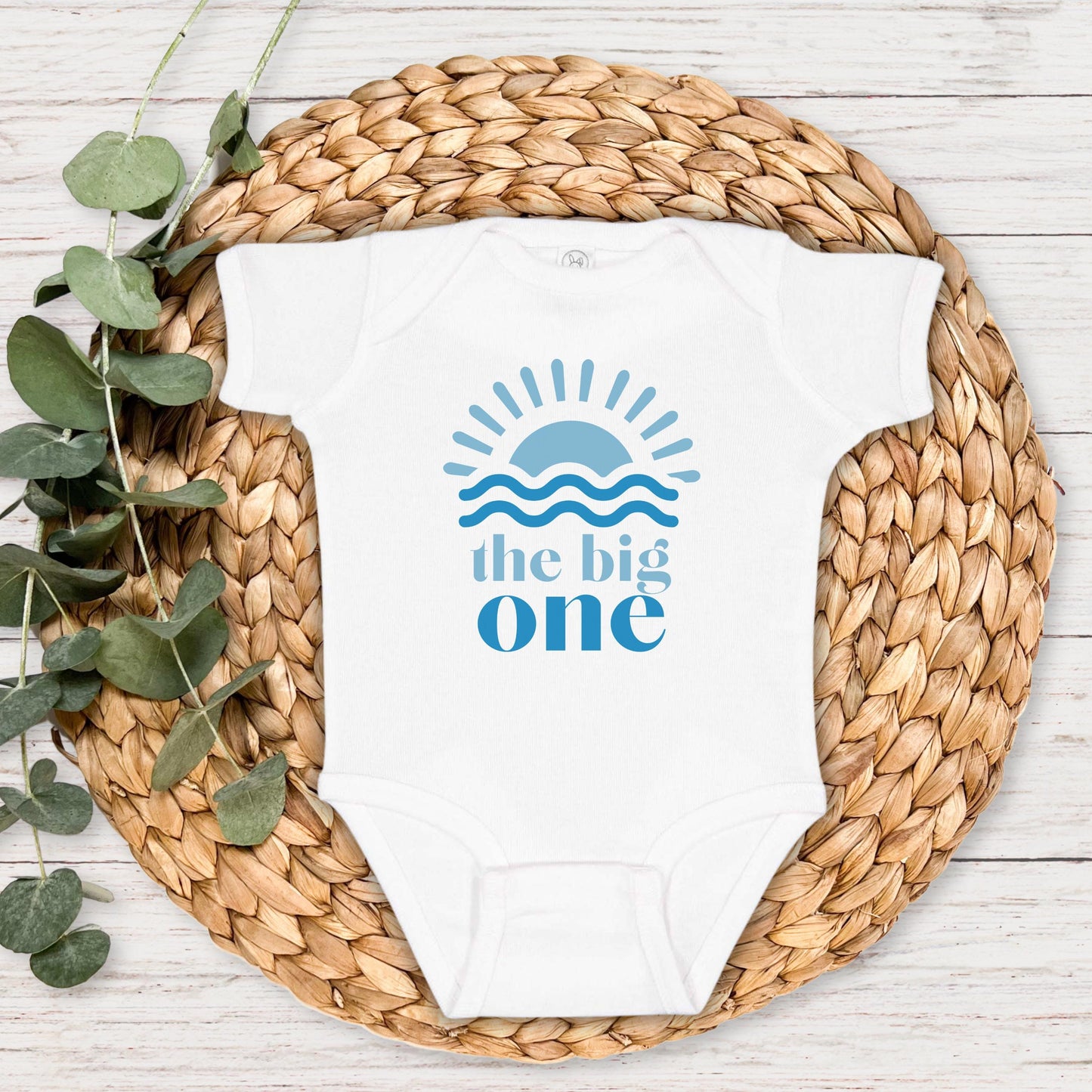 The Big One First Birthday Shirt | Surf 1st Birthday Outfit | Boy Girl Surfer Birthday T-Shirt | Beach Ocean Wave Tee