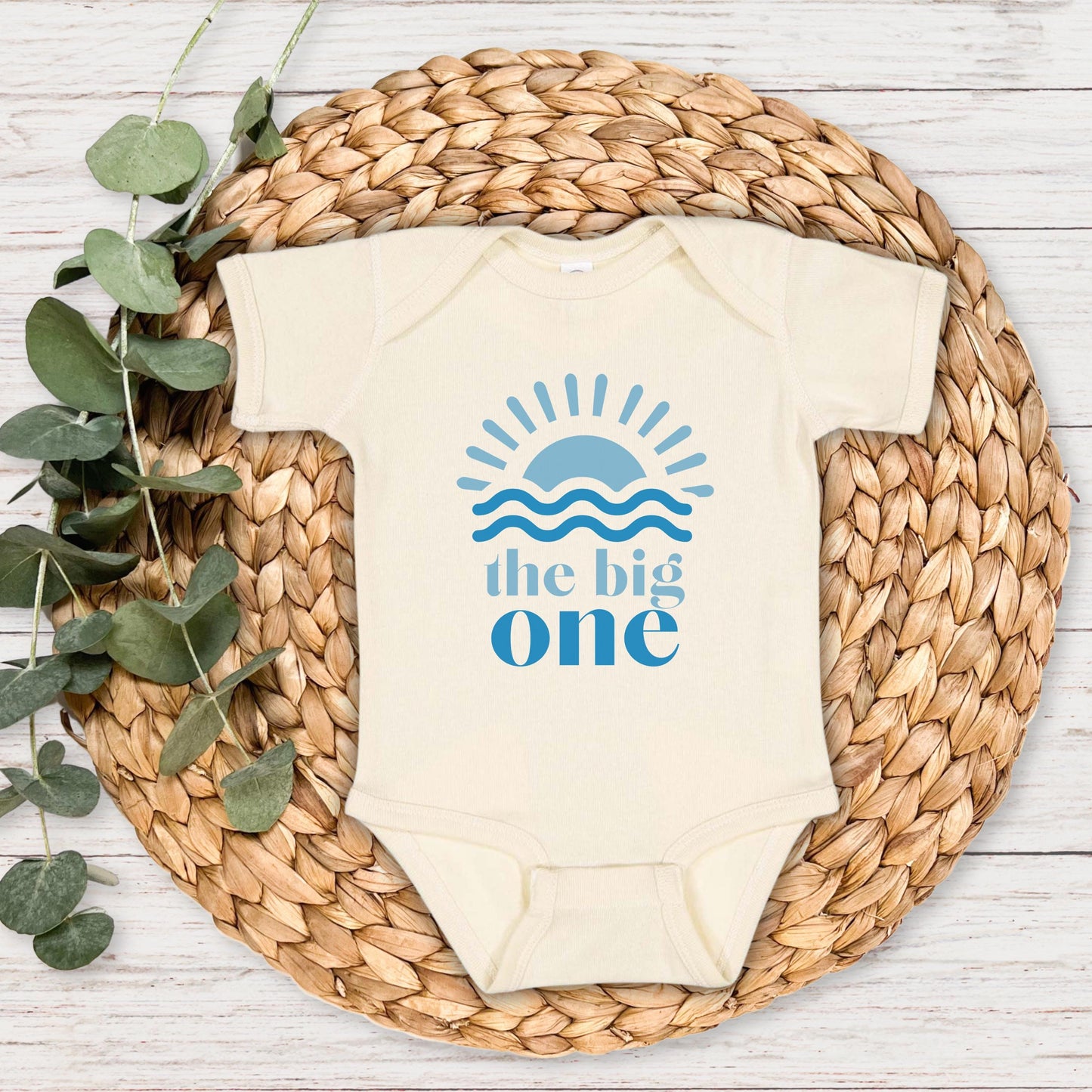 The Big One First Birthday Shirt | Surf 1st Birthday Outfit | Boy Girl Surfer Birthday T-Shirt | Beach Ocean Wave Tee