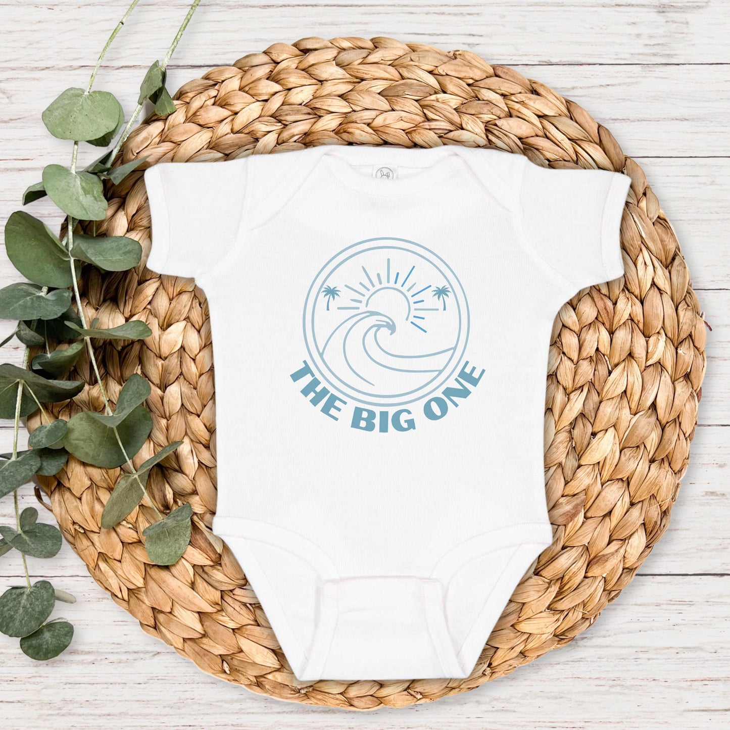 The Big One First Birthday Shirt | Surf 1st Birthday Outfit | Boy Girl Surfer Birthday T-Shirt | Beach Ocean Wave Tee