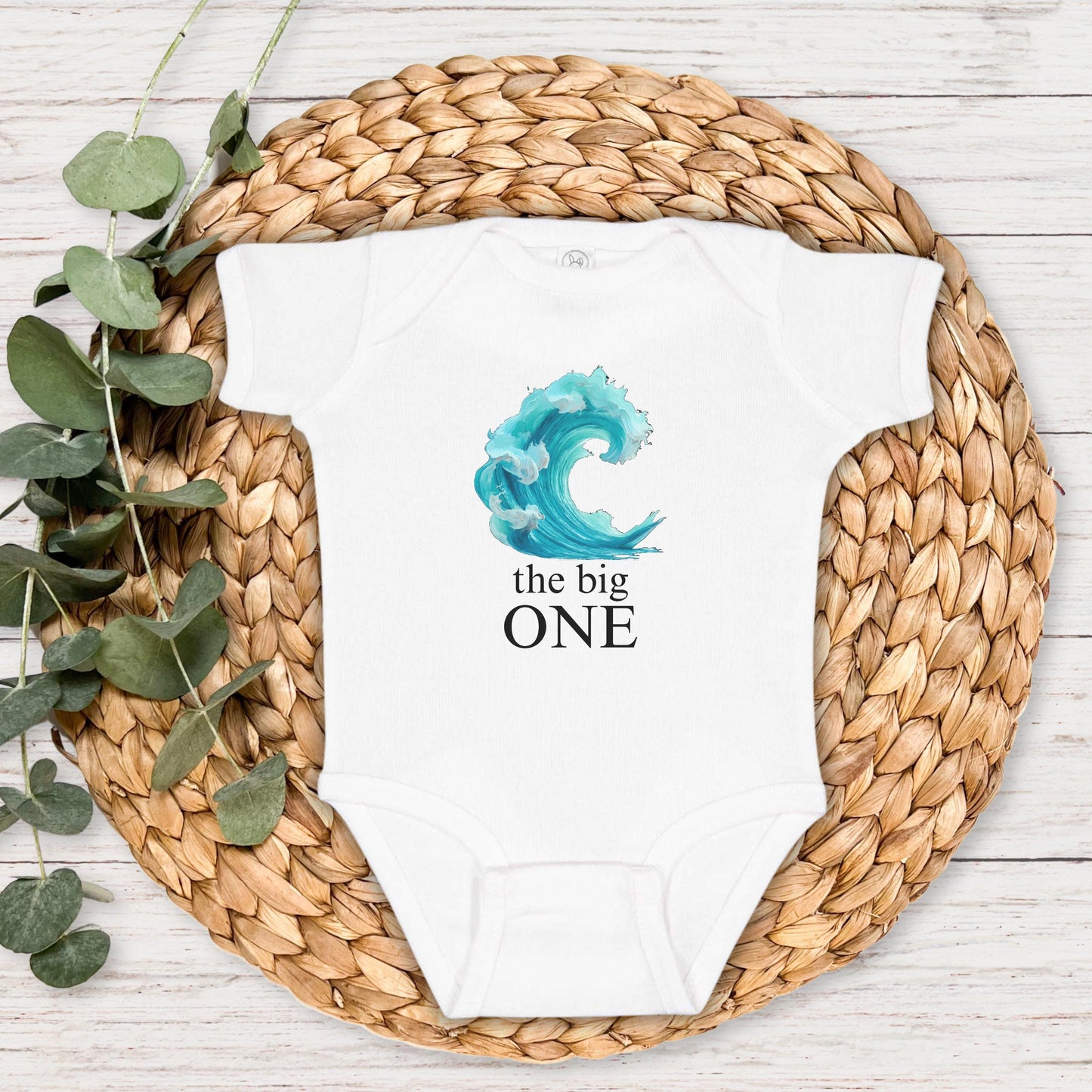 The Big One First Birthday Shirt | Surf 1st Birthday Outfit | Boy Girl Surfer Birthday T-Shirt | Beach Ocean Wave Tee