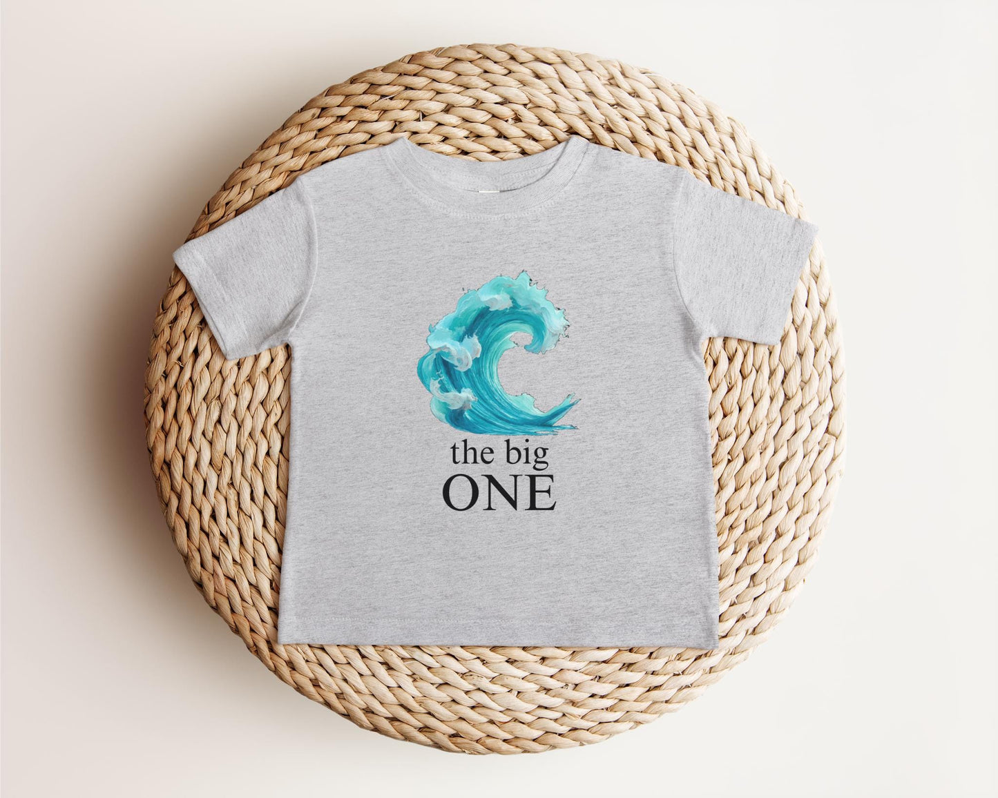 The Big One First Birthday Shirt | Surf 1st Birthday Outfit | Boy Girl Surfer Birthday T-Shirt | Beach Ocean Wave Tee