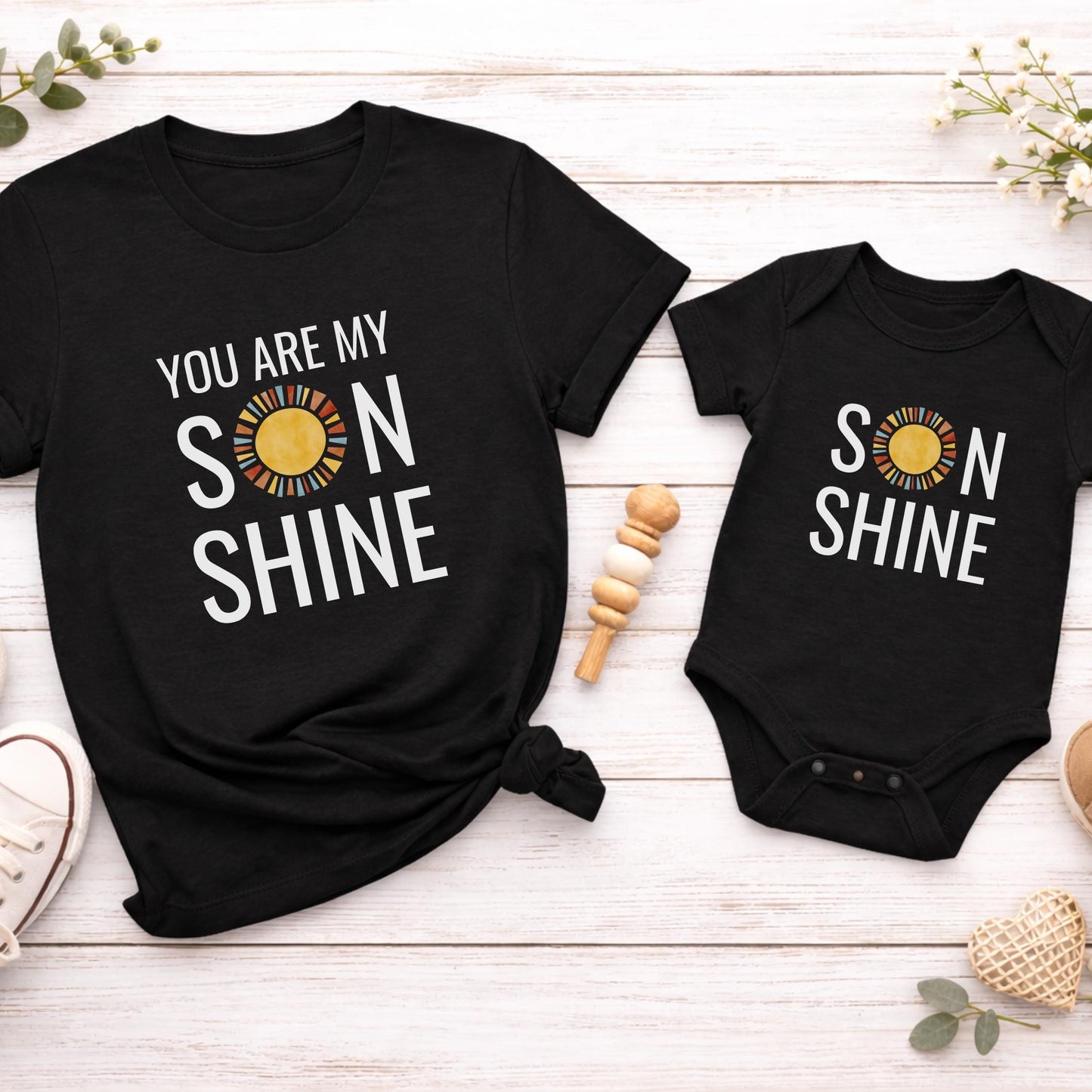 You Are My Sunshine Shirts: Matching Mom Dad and Son Outift
