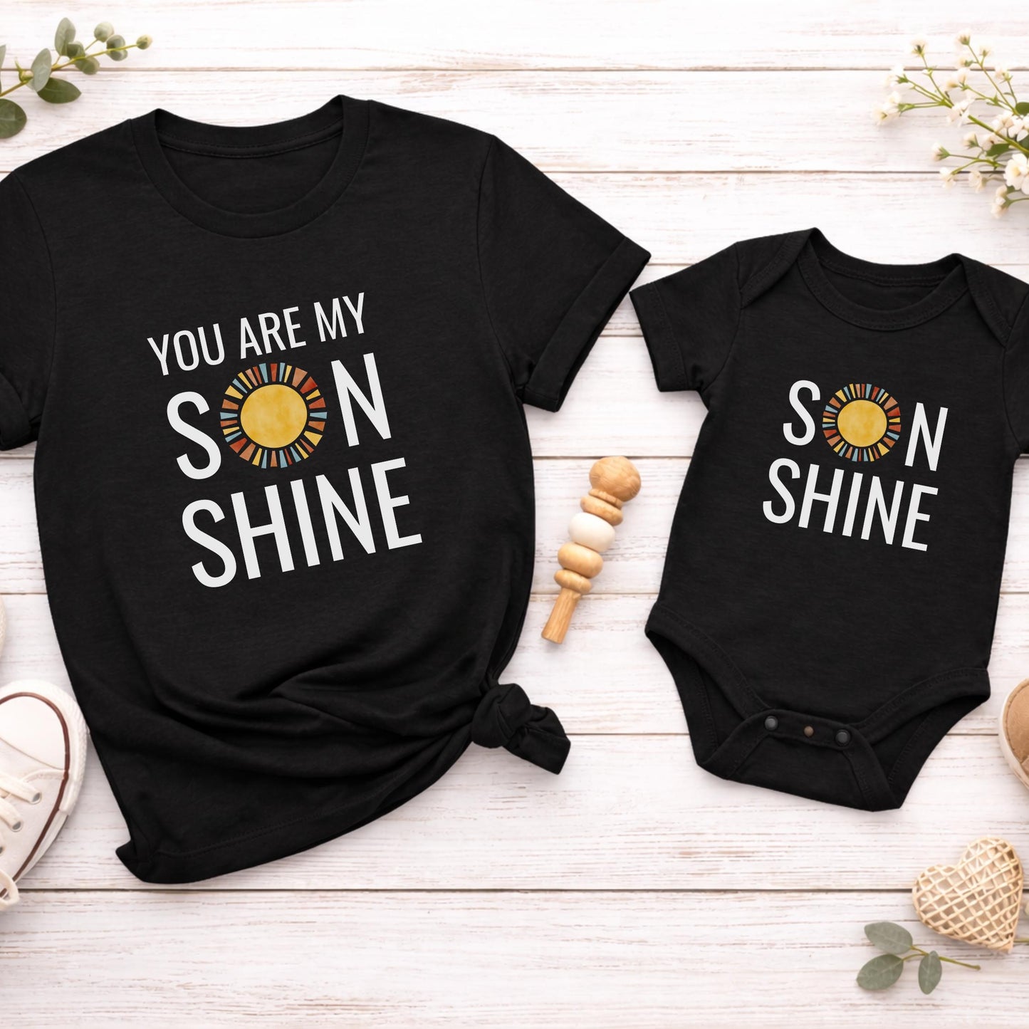 You Are My Sunshine Shirts: Matching Mom Dad and Son Outift