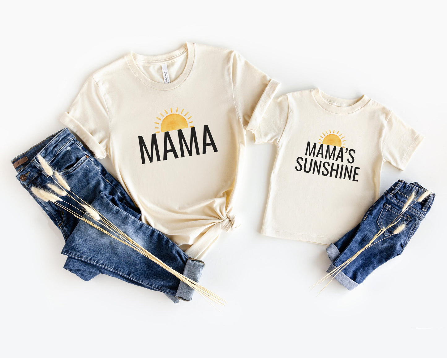Mommy and Me Matching Set | Mommy's Sunshine | Retro Mama and Baby Shirts | New Mom |  Mother's Day Gift