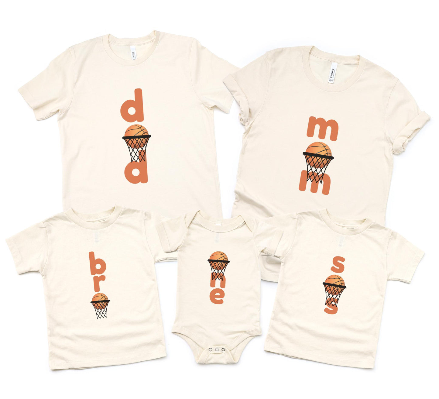 Personalized Basketball 1st Birthday Family Matching Shirt | Boys Girls First Birthday Shirt | Basketball Birthday Party Outfit