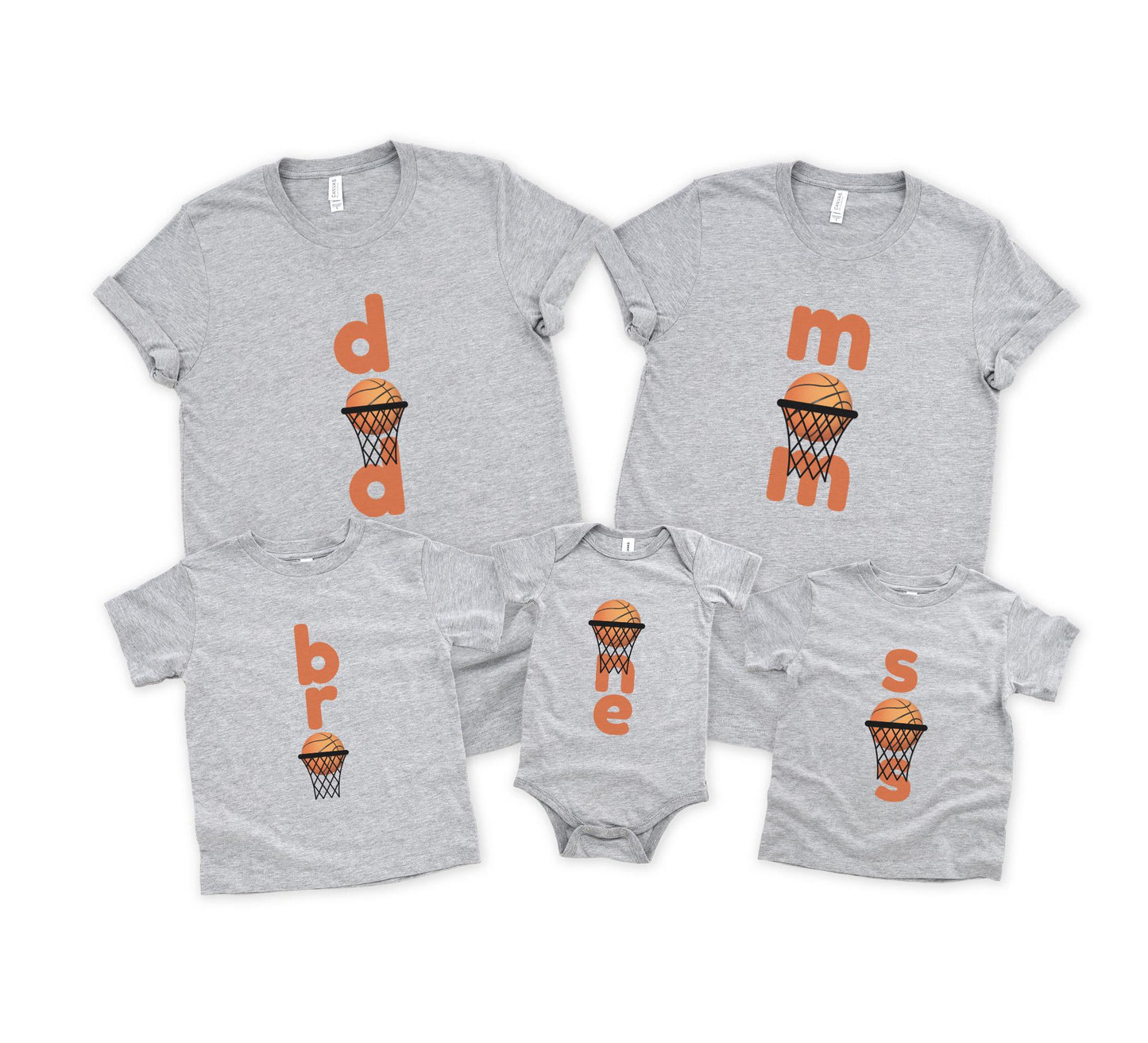 Personalized Basketball 1st Birthday Family Matching Shirt | Boys Girls First Birthday Shirt | Basketball Birthday Party Outfit