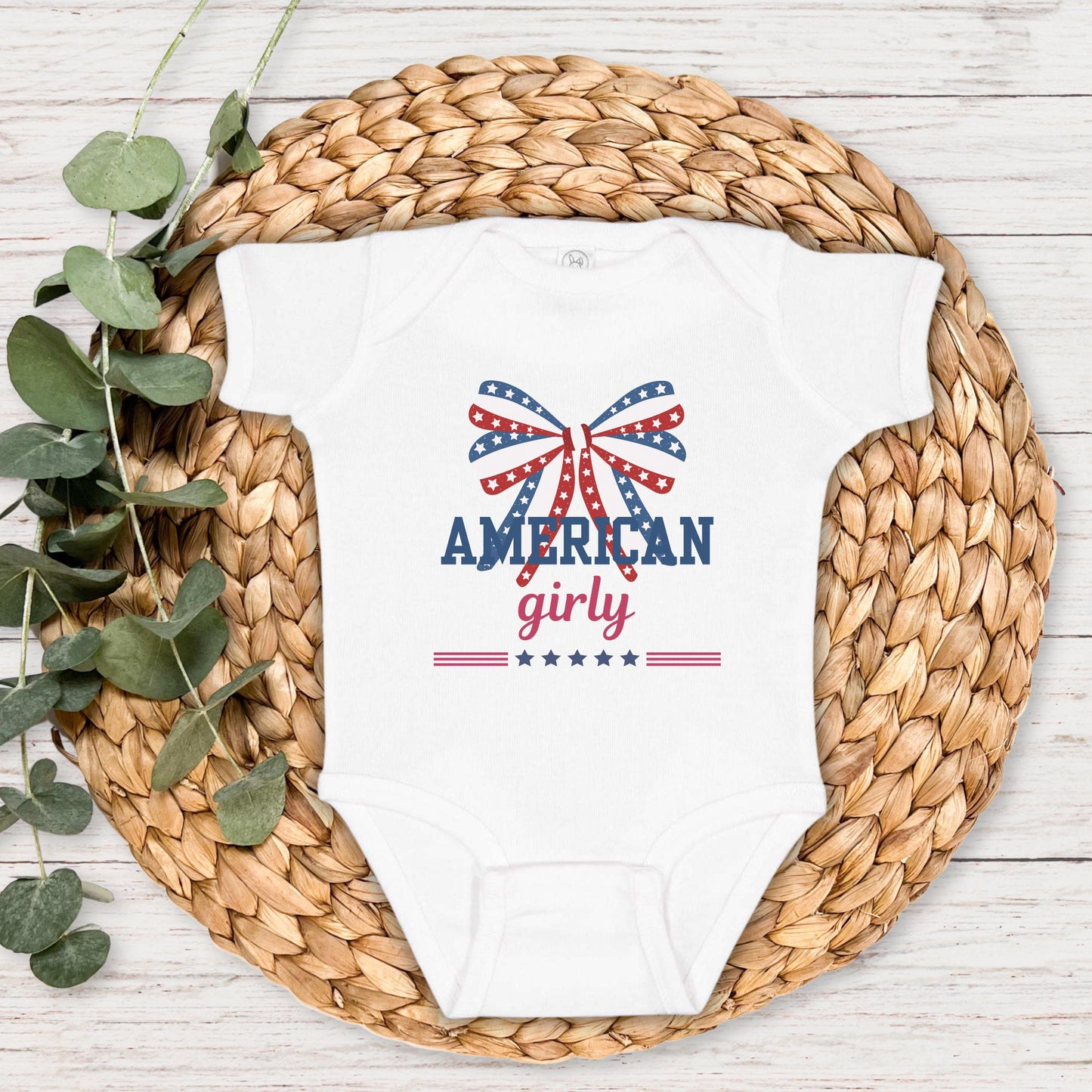American Girly Fourth of July Tee: Patriotic Coquette Independence Day Outfit
