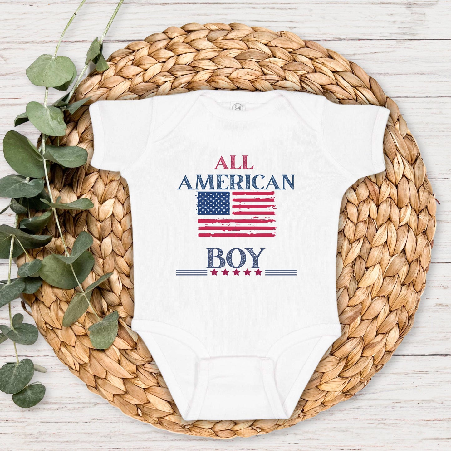 All American Boy Fourth of July Shirt: Patriotic Independence Day Tee