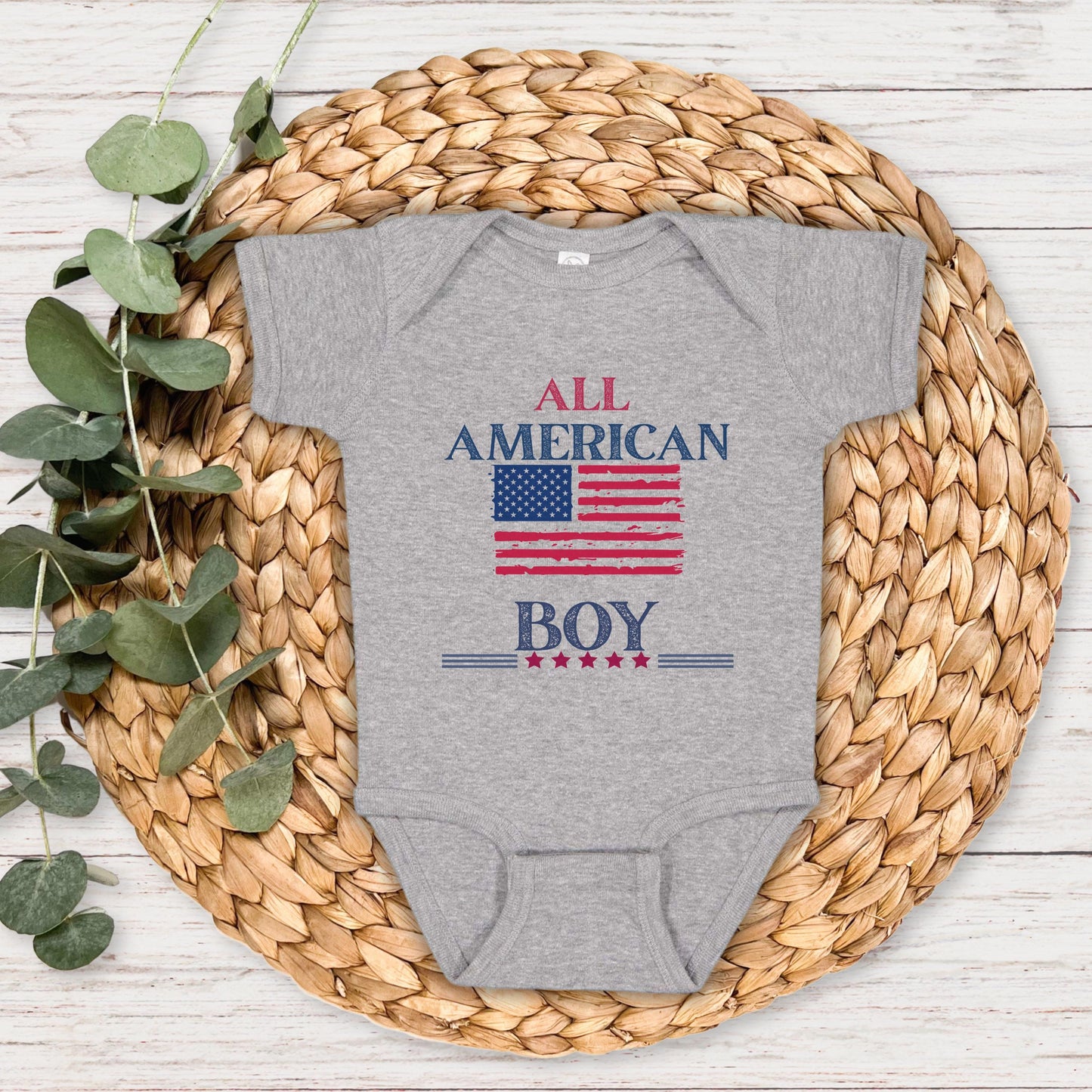 All American Boy Fourth of July Shirt: Patriotic Independence Day Tee