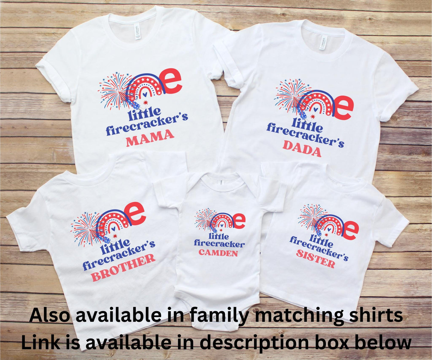 One Little Firecracker First Birthday Shirt | Patriotic Fourth of July 1st Birthday Party Outfit