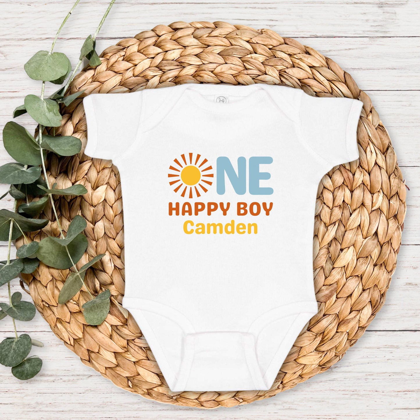 One Happy Boy First Birthday Shirt | 1st Birthday Shirt for Boy | First Trip Around the Sun Outfit