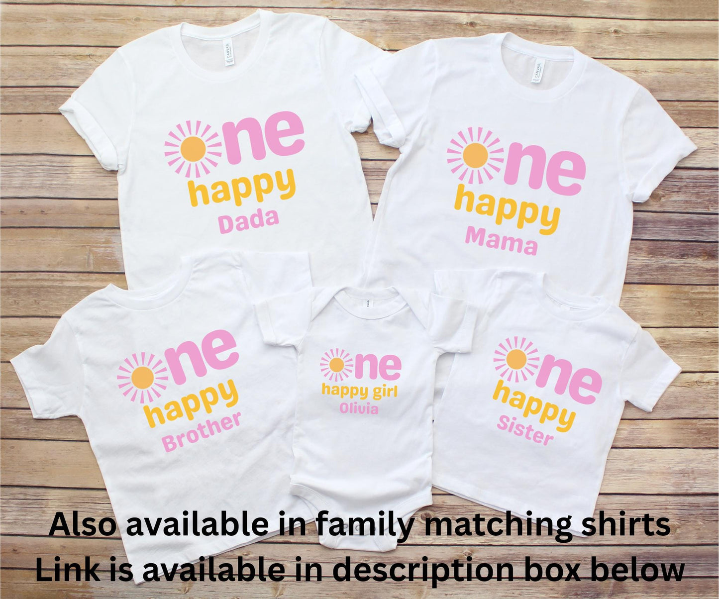 Personalized One Happy Girl First Birthday Shirt | 1st Birthday Shirt for Girl | First Trip Around the Sun Outfit