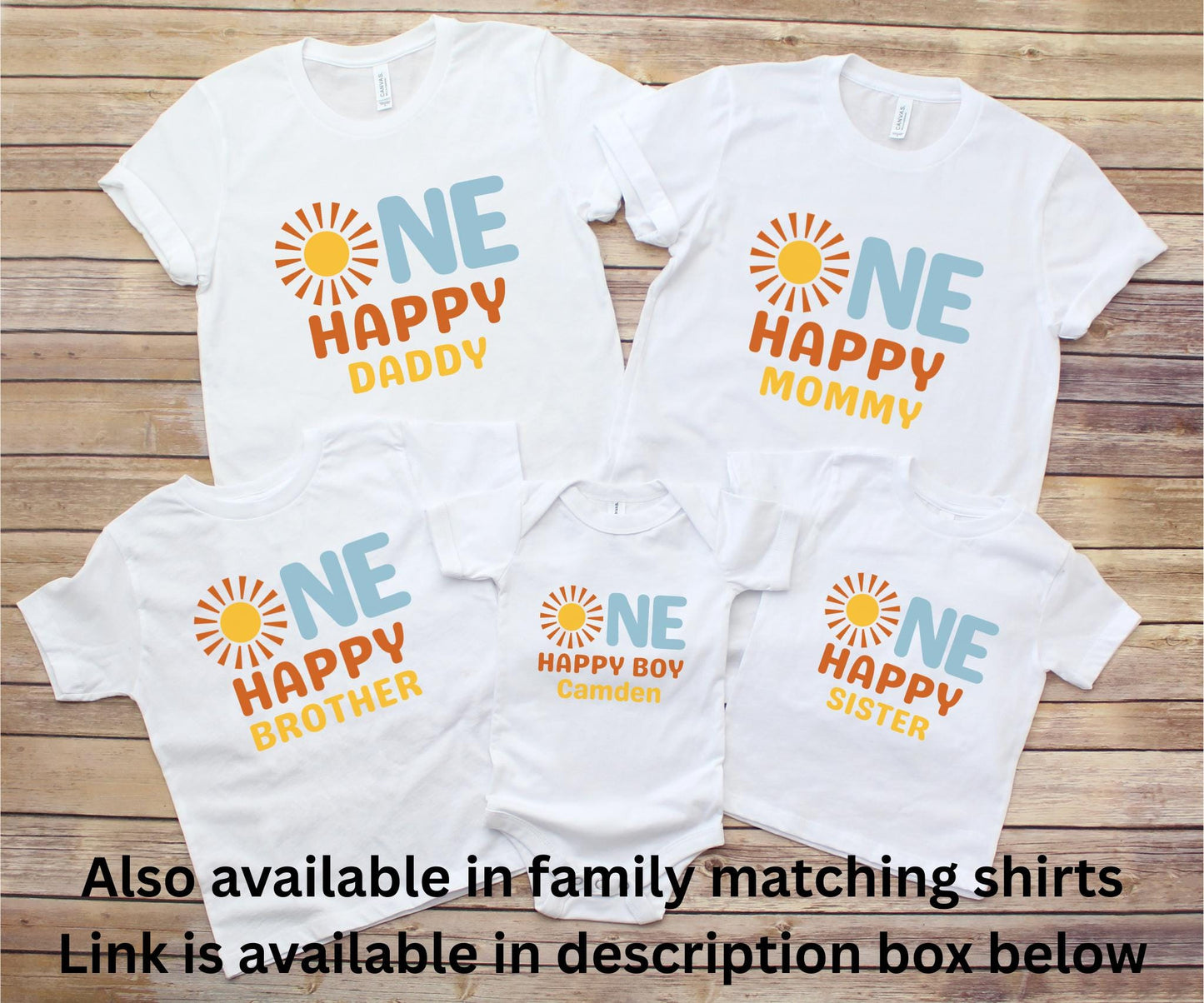 One Happy Boy First Birthday Shirt | 1st Birthday Shirt for Boy | First Trip Around the Sun Outfit