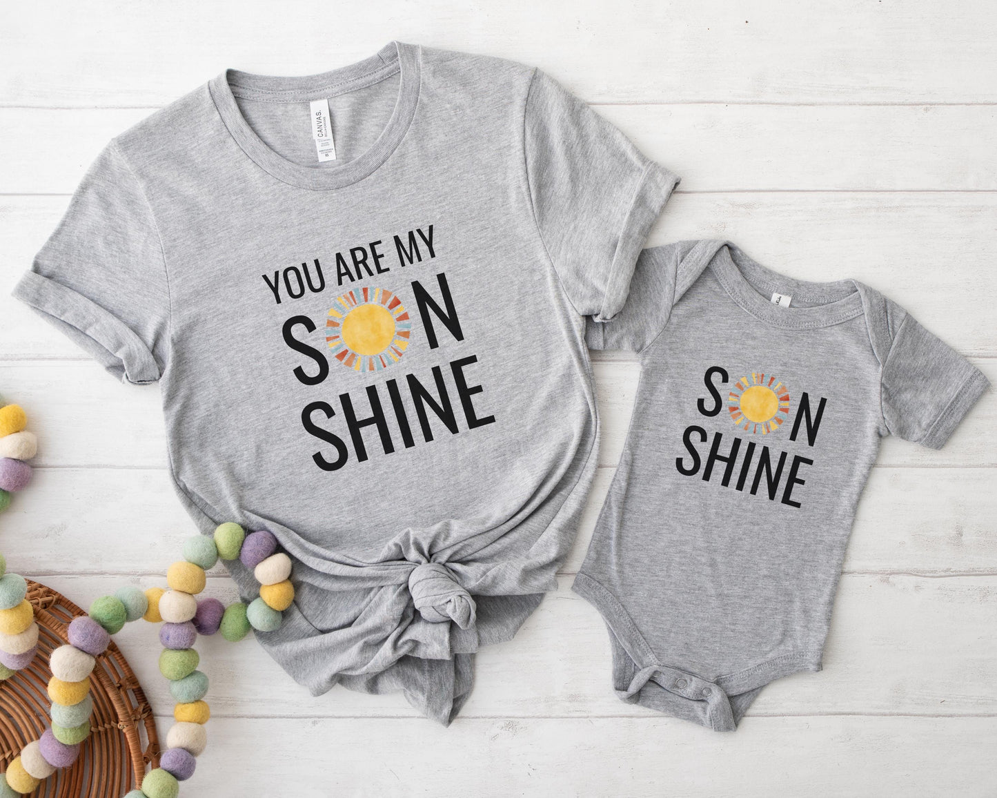 You Are My Sunshine Shirts: Matching Mom Dad and Son Outift
