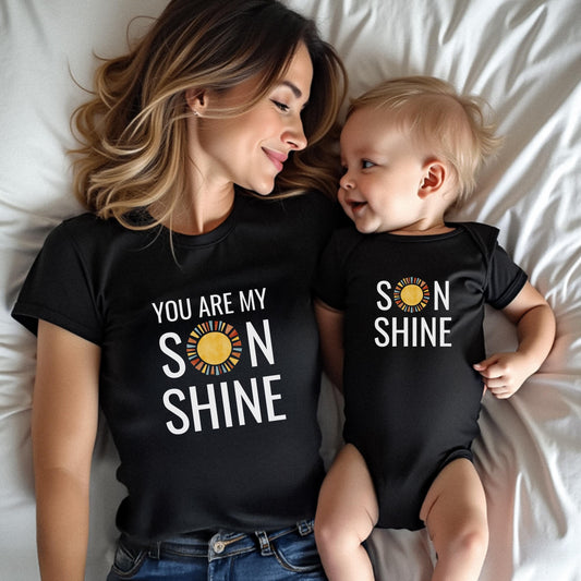 You Are My Sunshine Shirts: Matching Mom Dad and Son Outift