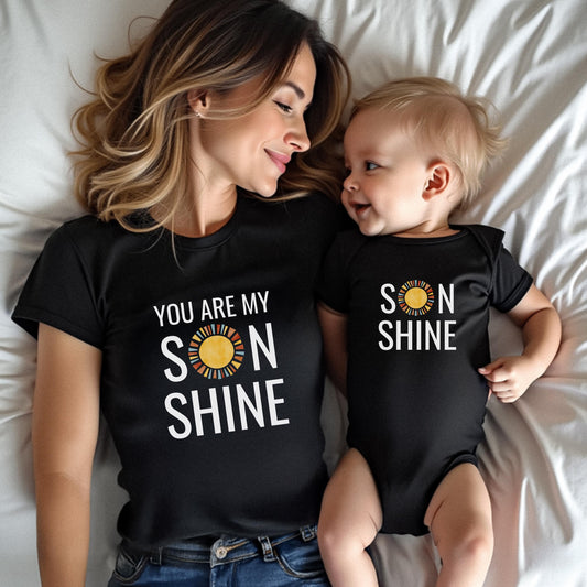 You Are My Sunshine Shirts: Matching Mom Dad and Son Outift