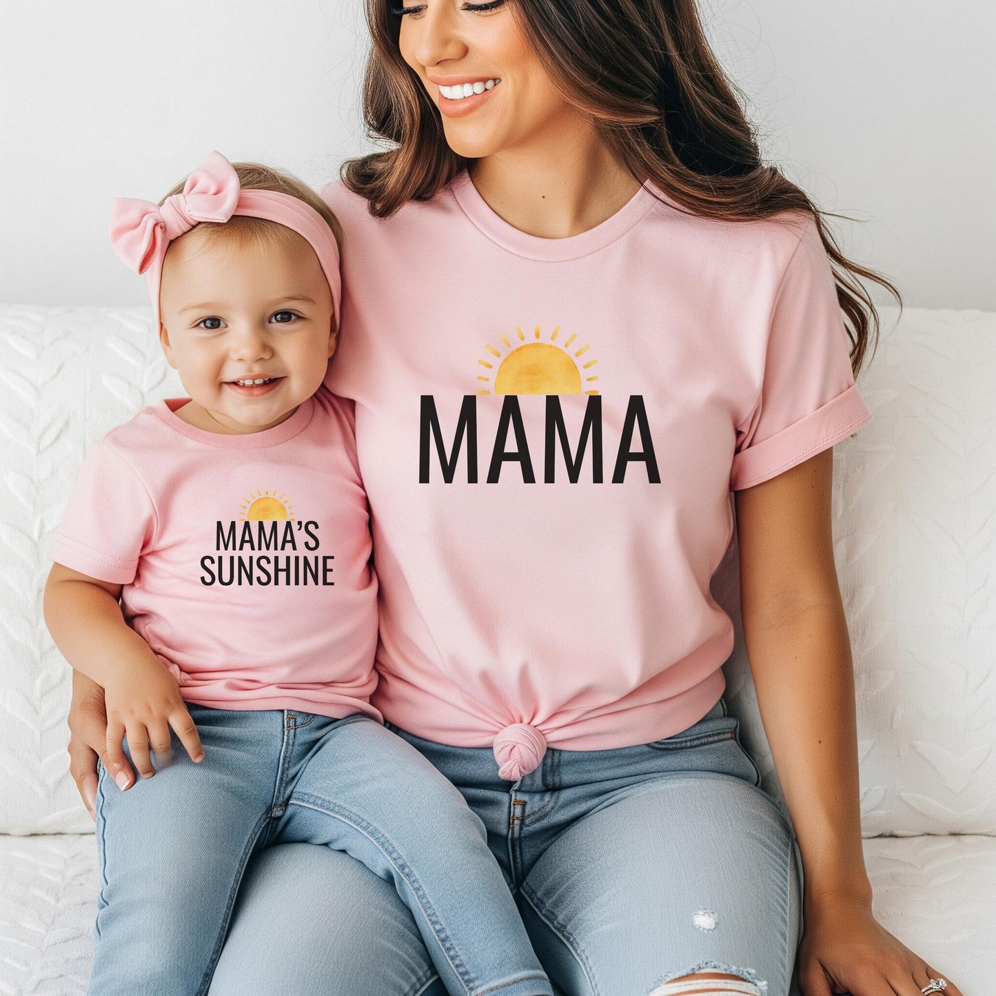 Mommy and Me Matching Set | Mommy's Sunshine | Retro Mama and Baby Shirts | New Mom |  Mother's Day Gift