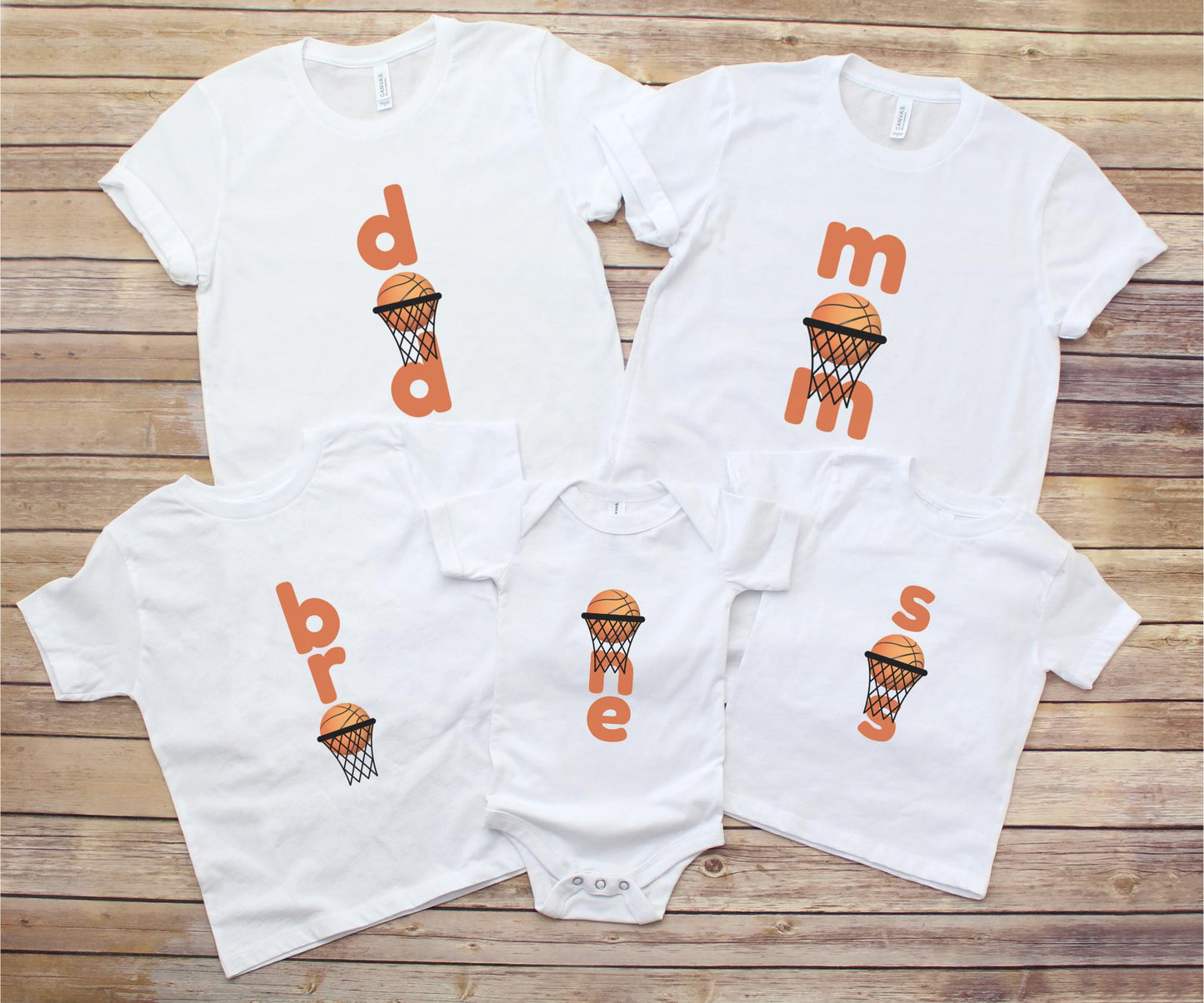 Personalized Basketball 1st Birthday Family Matching Shirt | Boys Girls First Birthday Shirt | Basketball Birthday Party Outfit