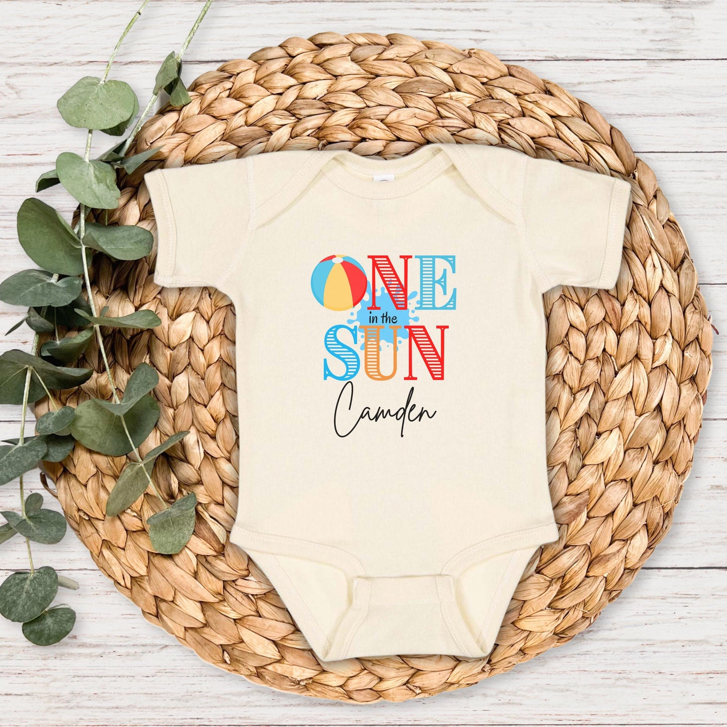 One in the Sun First Birthday Shirt: Summer 1st Birthday Beach Pool Party Outfit