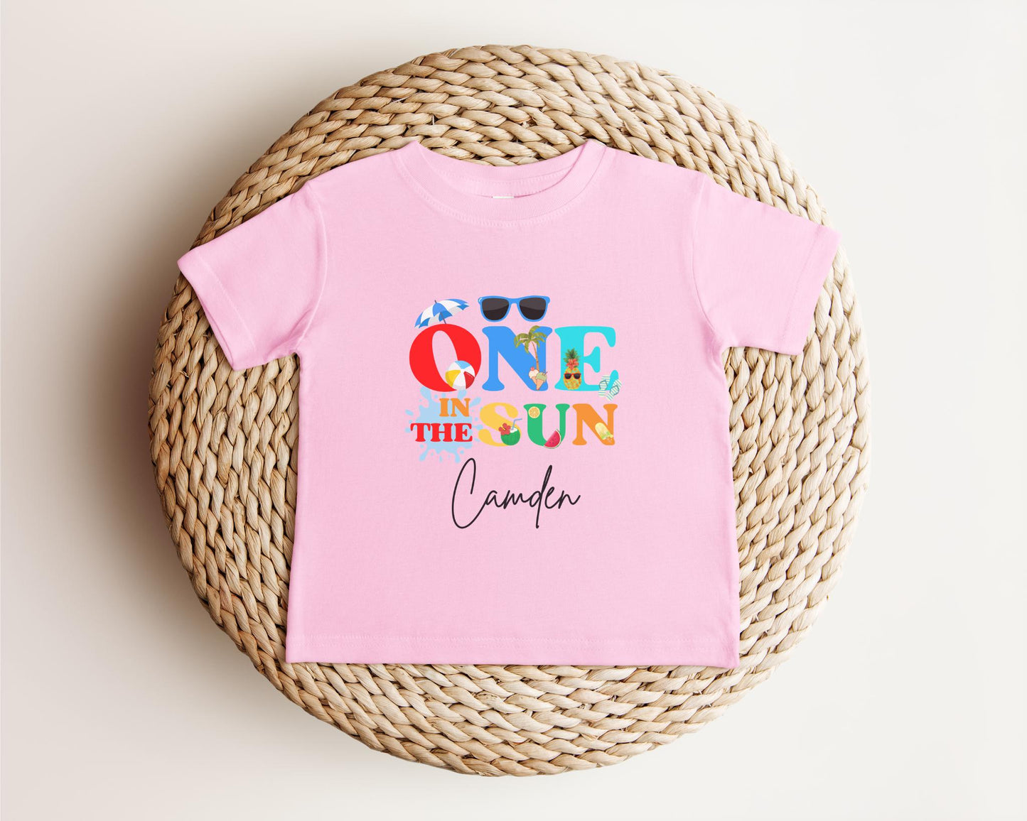 One in the Sun First Birthday Shirt: Summer 1st Birthday Beach Pool Party Outfit