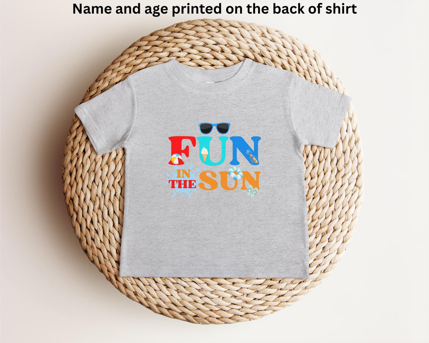 Fun in the Sun  Birthday Shirt: Boys Summer Birthday Beach Pool Party Outfit