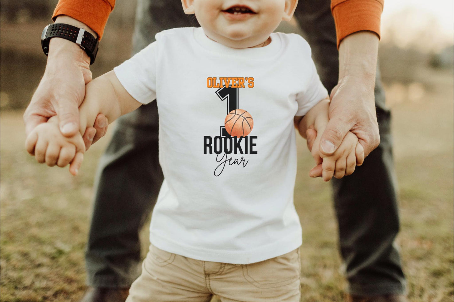 Personalized Basketball Rookie Of The Year 1st Birthday Shirt | Girls Boys First Birthday Shirt | Basketball Birthday Party Outfit