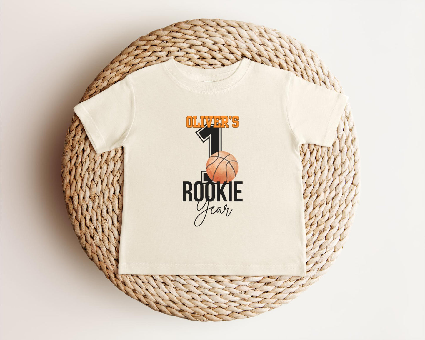 Personalized Basketball Rookie Of The Year 1st Birthday Shirt | Girls Boys First Birthday Shirt | Basketball Birthday Party Outfit