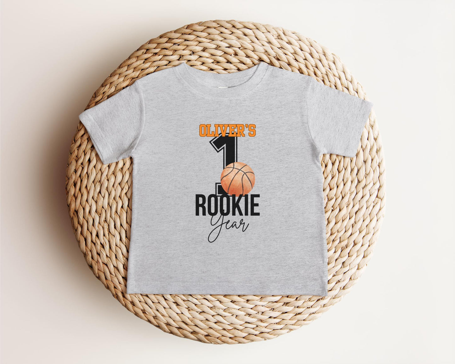 Personalized Basketball Rookie Of The Year 1st Birthday Shirt | Girls Boys First Birthday Shirt | Basketball Birthday Party Outfit