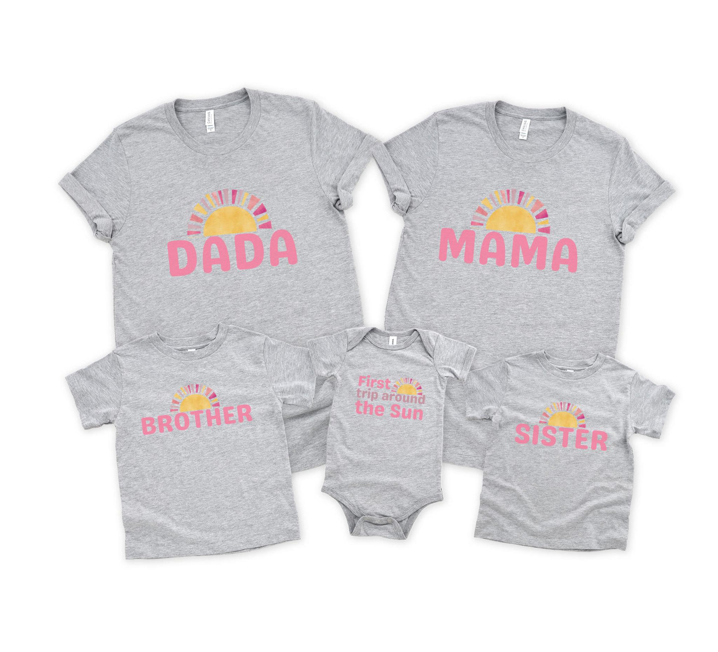 First Trip Around the Sun Frist Birthday Shirt | 1st Birthday Outfit for Girl | Boho Retro Sunshine Birthday Tee