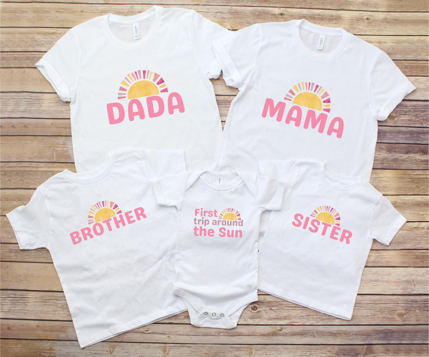 First Trip Around the Sun Frist Birthday Shirt | 1st Birthday Outfit for Girl | Boho Retro Sunshine Birthday Tee