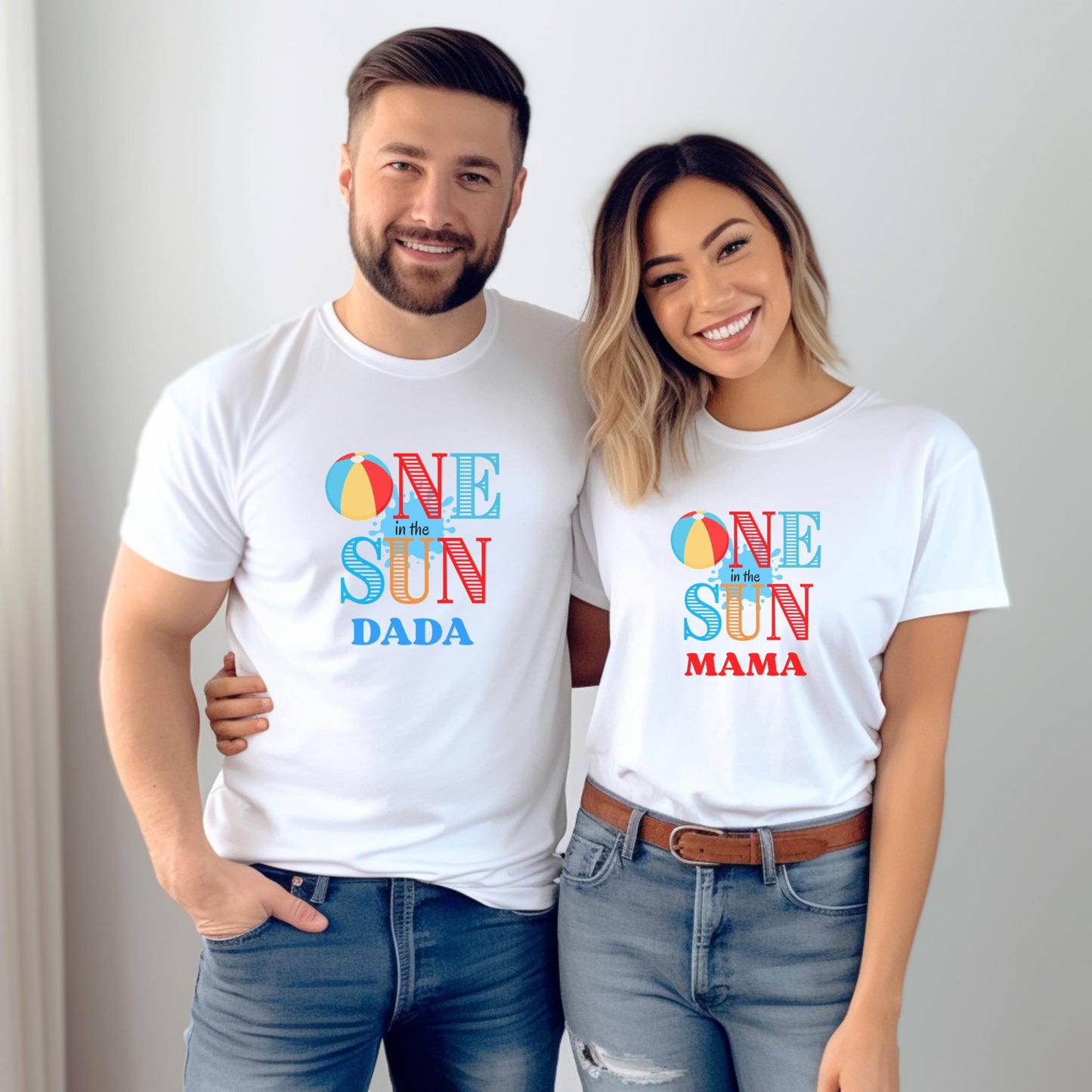 One in the Sun First Birthday Family Matching Shirts: Summer 1st Birthday Beach Pool Party Outfit