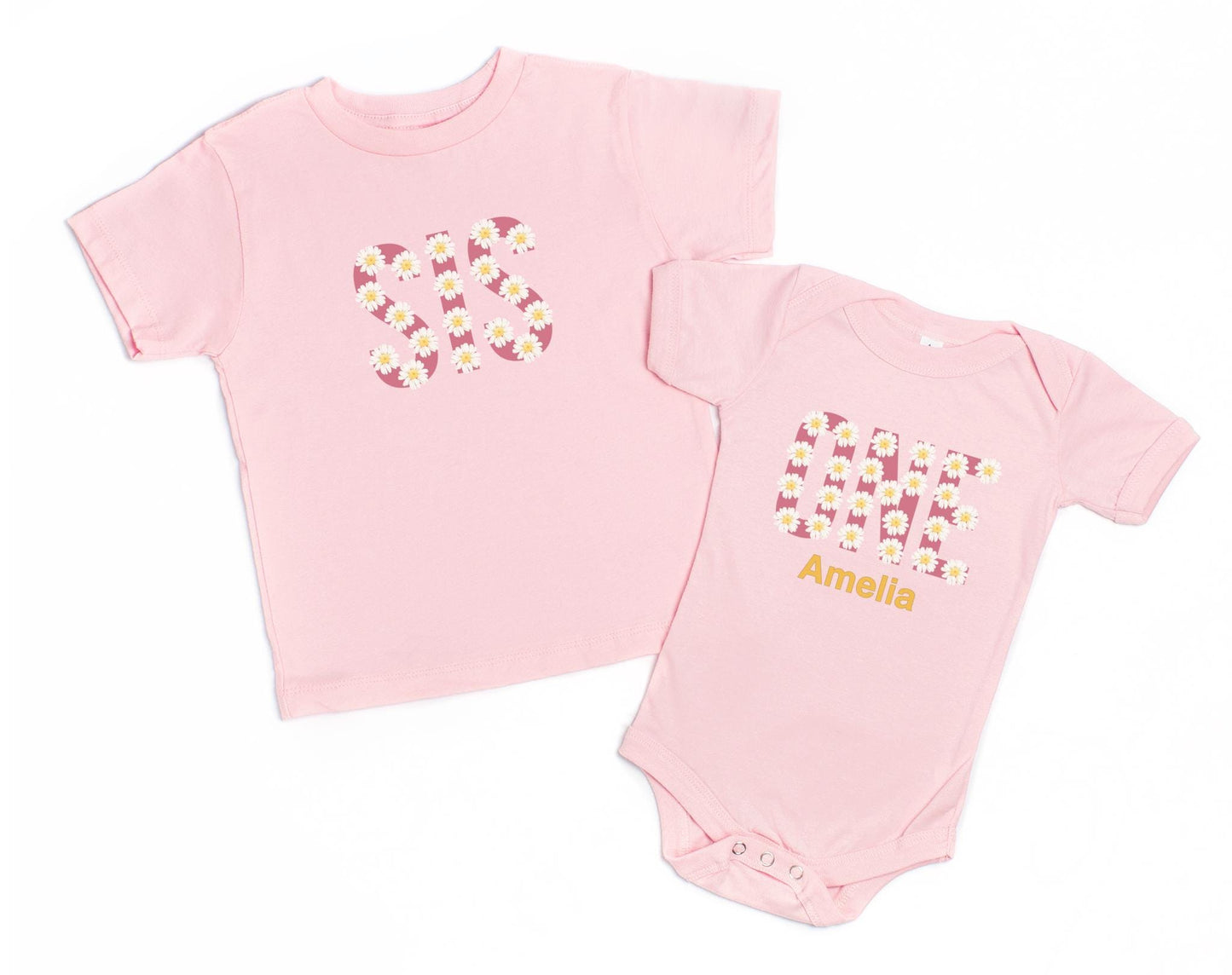 Daisy Themed First Birthday Matching Family Shirts: Girls Floral 1st Birthday Outfit